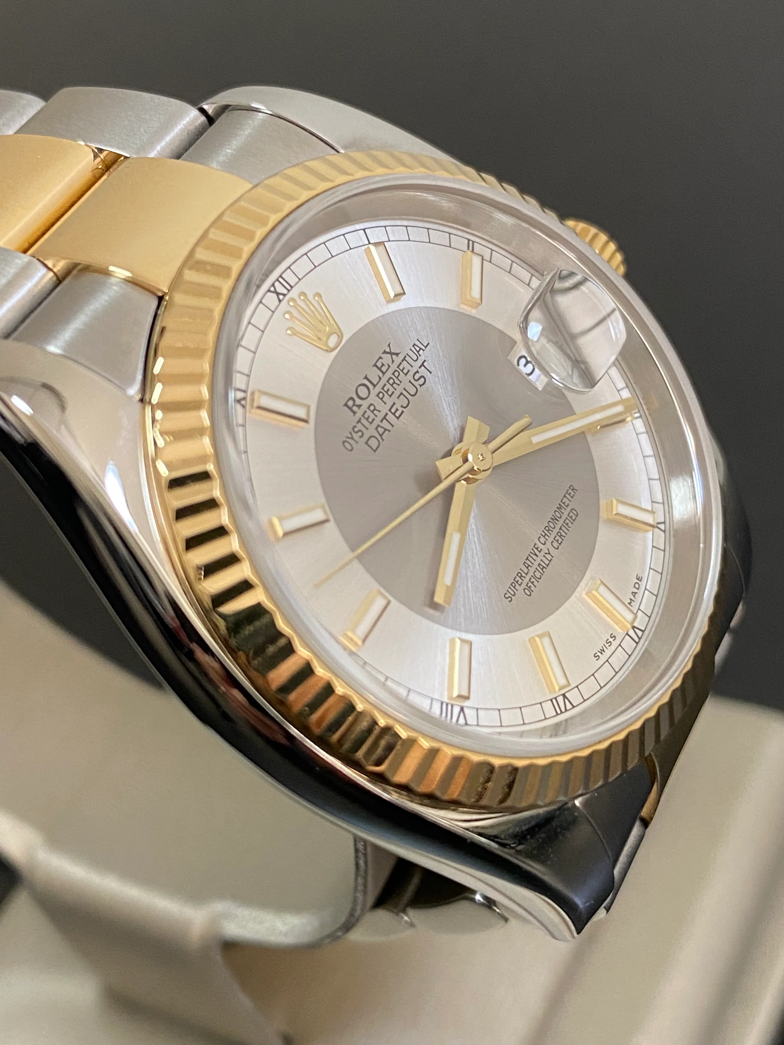 Rolex Steel and Yellow Gold Datejust 36 - D serial - Fluted Bezel - 
