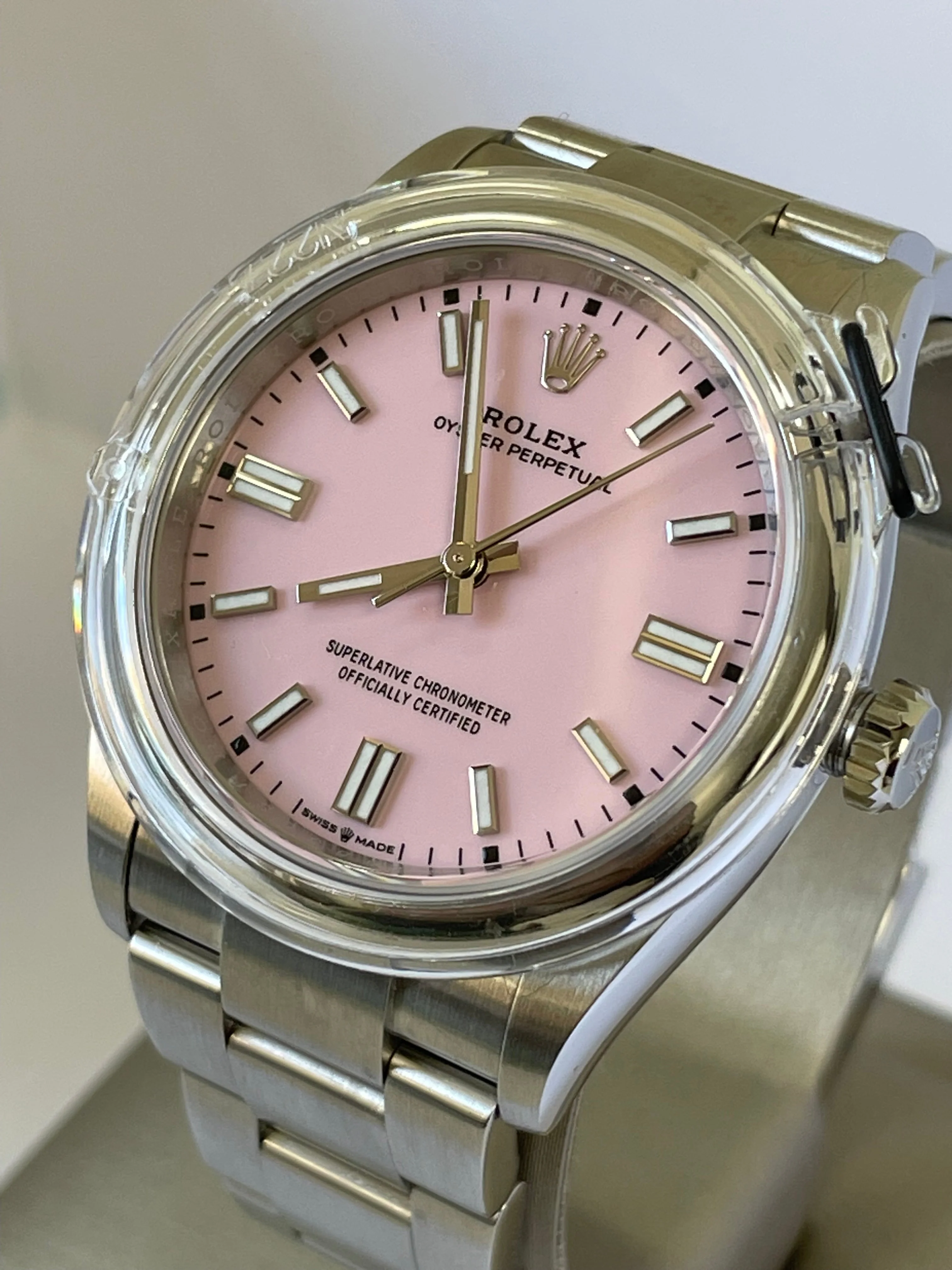 Rolex Oyster Perpetual 36 - 2023 - Domed Bezel - Candy Pink Index Dial - Oyster Bracelet - 126000