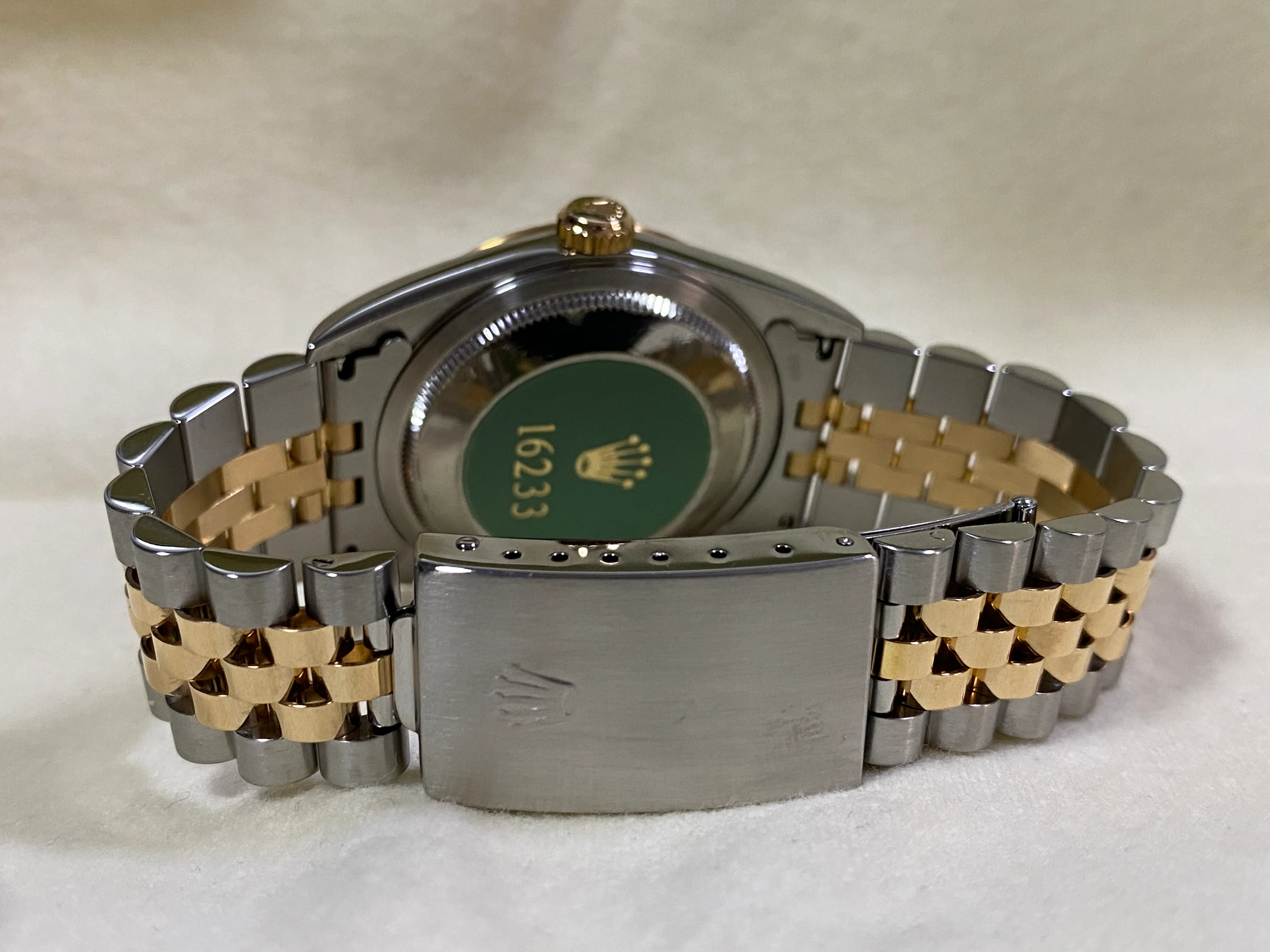Rolex Steel and Yellow Gold Datejust 36 - P Serial - Fluted Bezel - Champagne Index Dial - Jubilee Bracelet - 16233