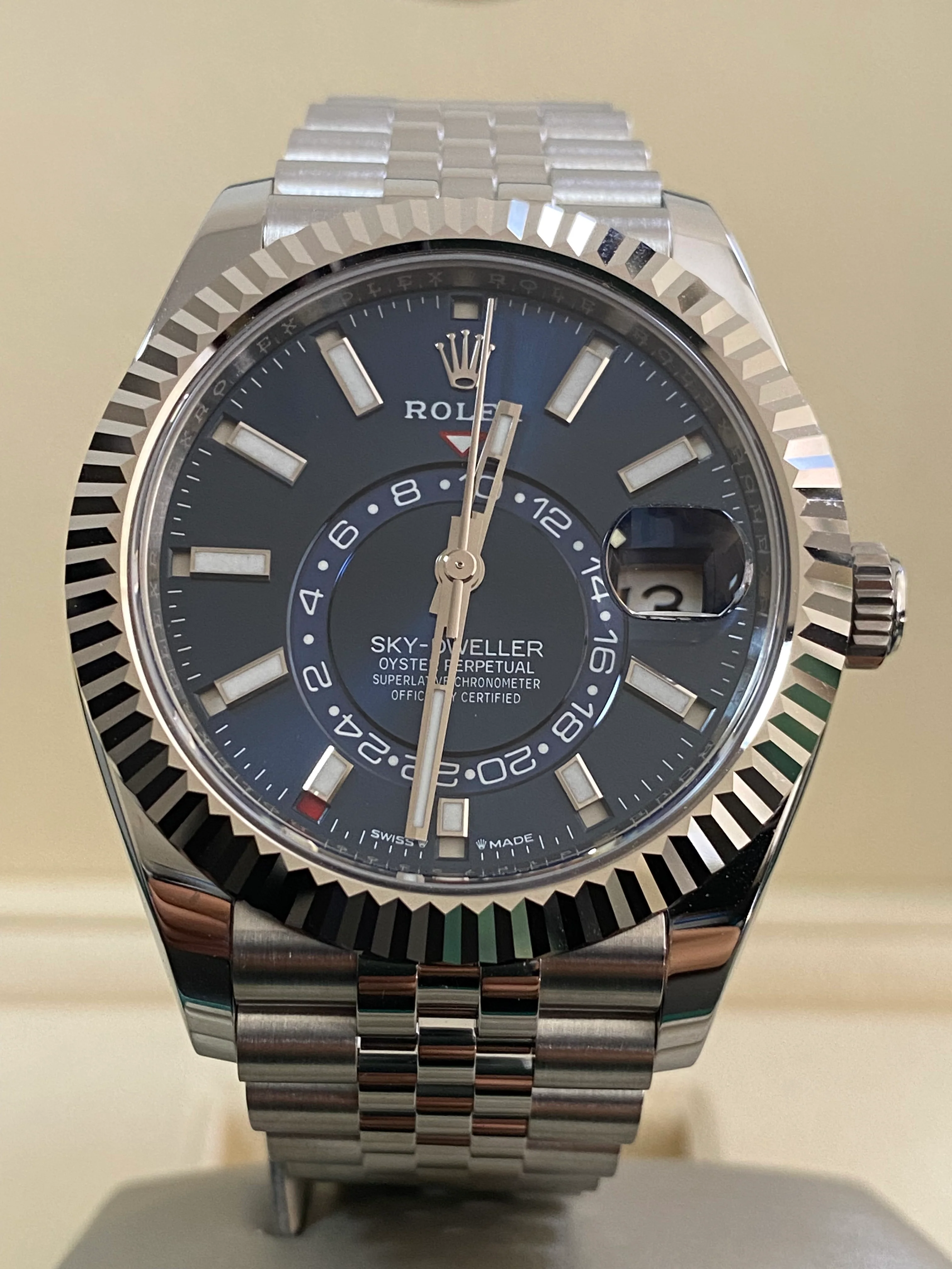 Rolex Steel Sky-Dweller - 2024 - Bright Blue Dial - Jubilee Bracelet - 336934 *FULL SET*