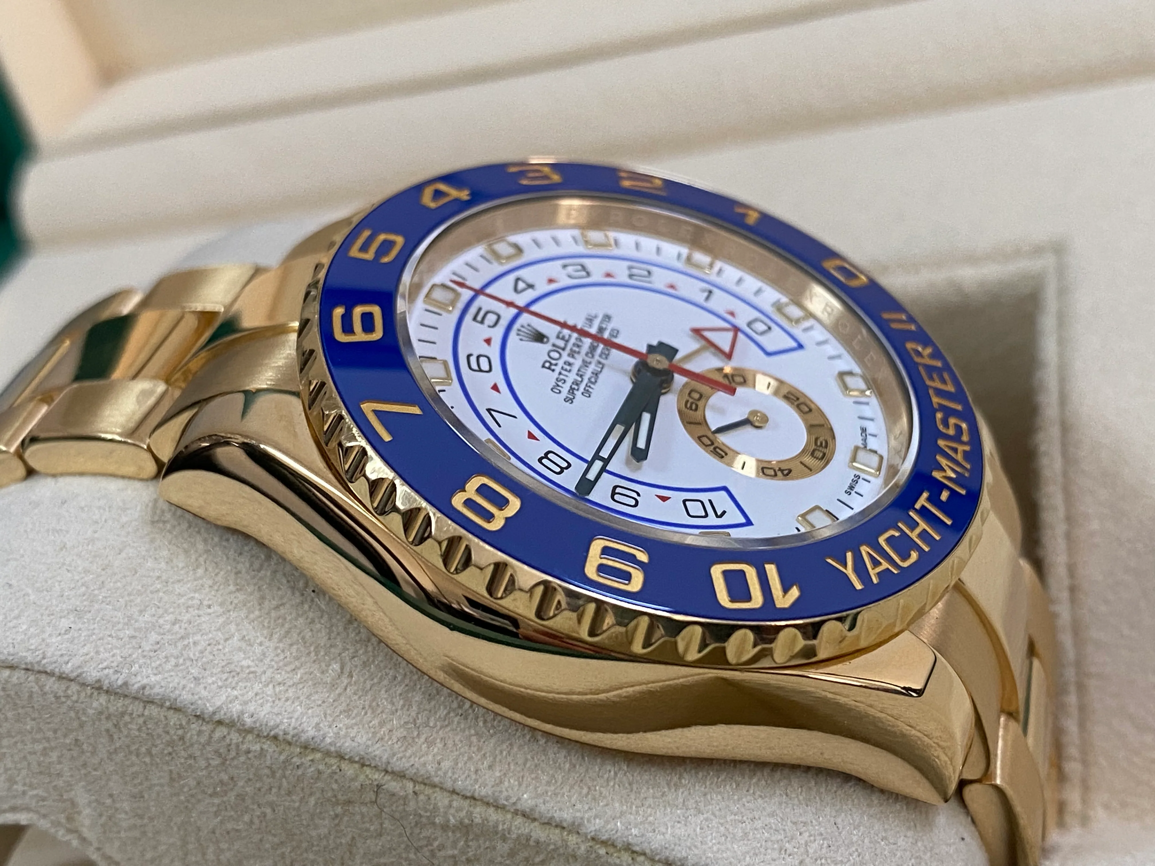 Rolex Yellow Gold Yacht-Master II - 2018 - White Dial - 116688 *UNPOLISHED*