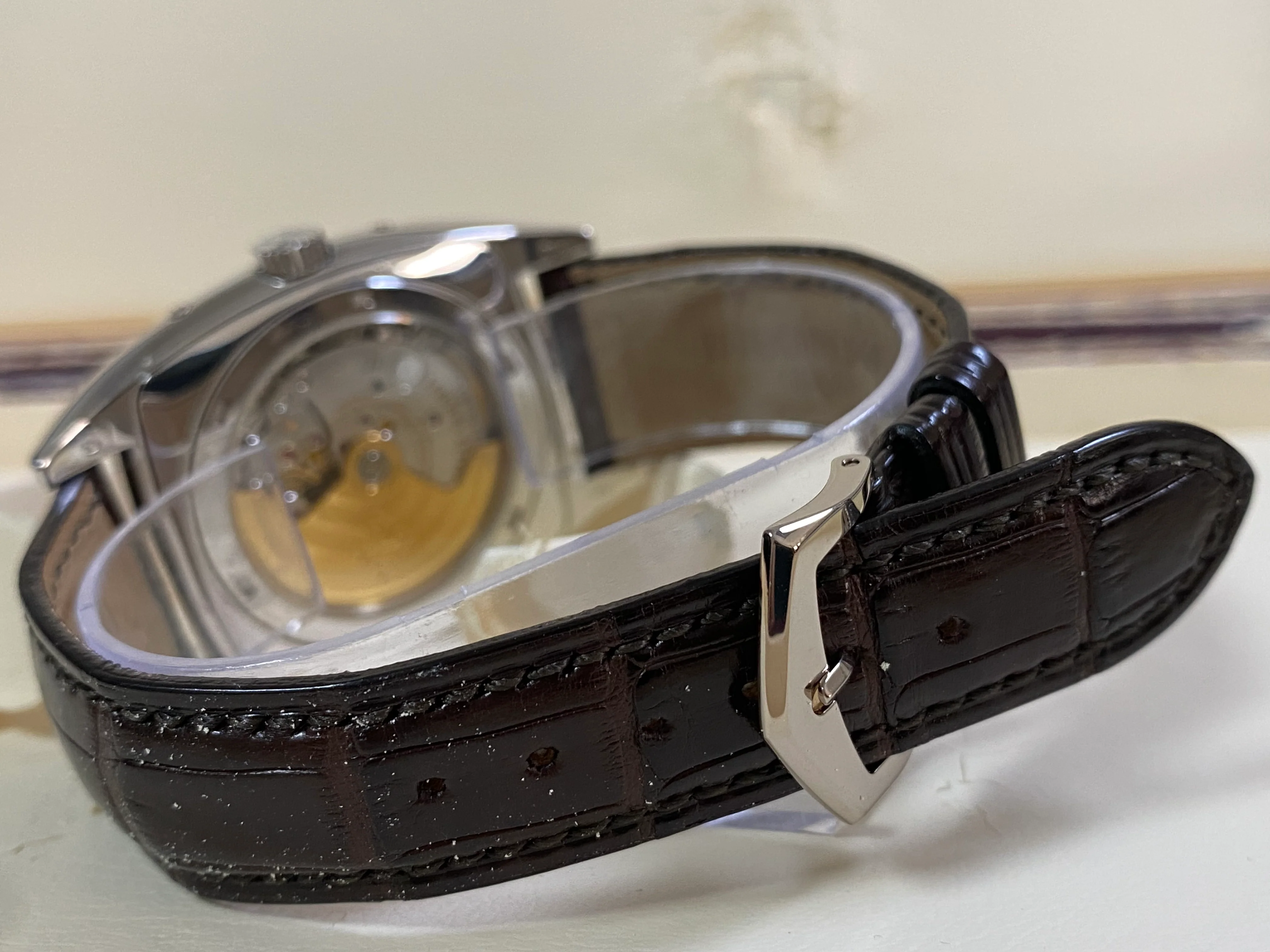 Patek Philippe Gondolo White Gold - 2005 - Silver Index Dial - Brown Leather Strap - 5135G-001 *UNPOLISHED*