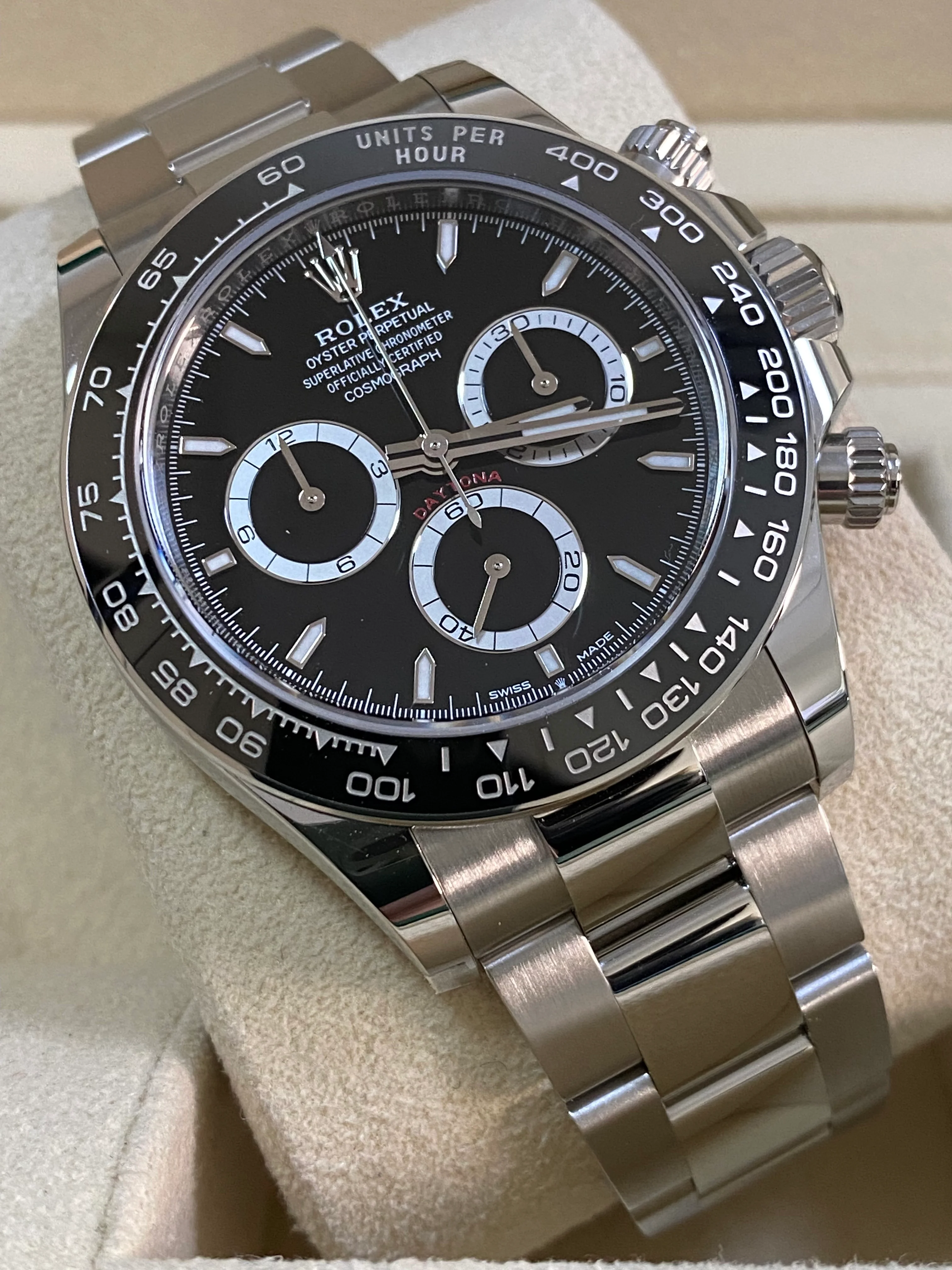 Rolex Steel Cosmograph Daytona - 2024 - Black Index Dial - 126500LN