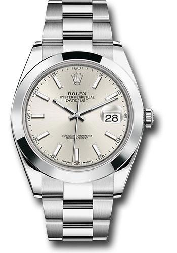 Rolex Steel Datejust 41 - 2022 - Smooth Bezel - Silver Index Dial - Oyster Bracelet - 126300 *COMPLETE SET*