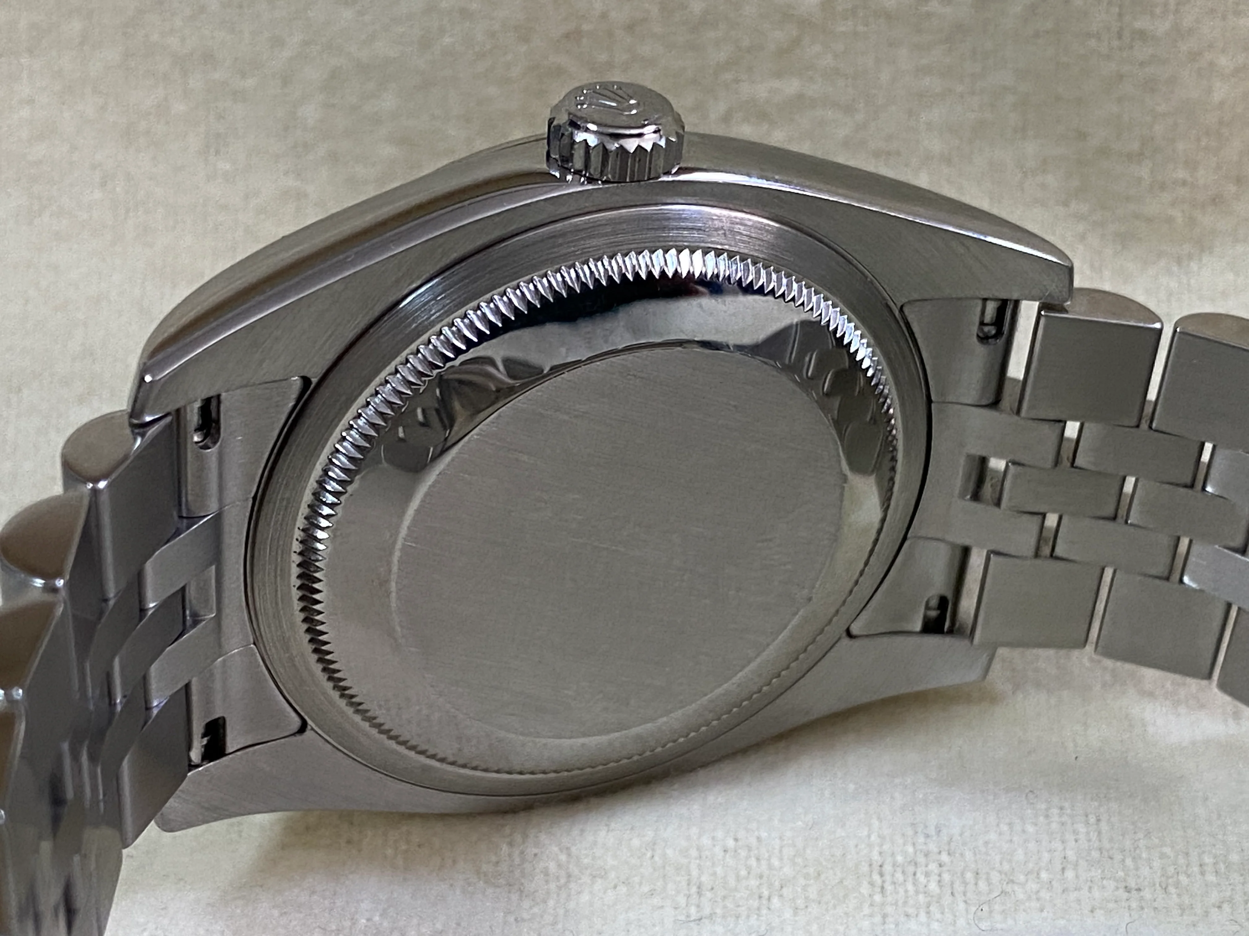 Rolex Steel Datejust 36 - 2007 - Fluted Bezel - Blue Roman Dial - Jubilee Bracelet - 116234