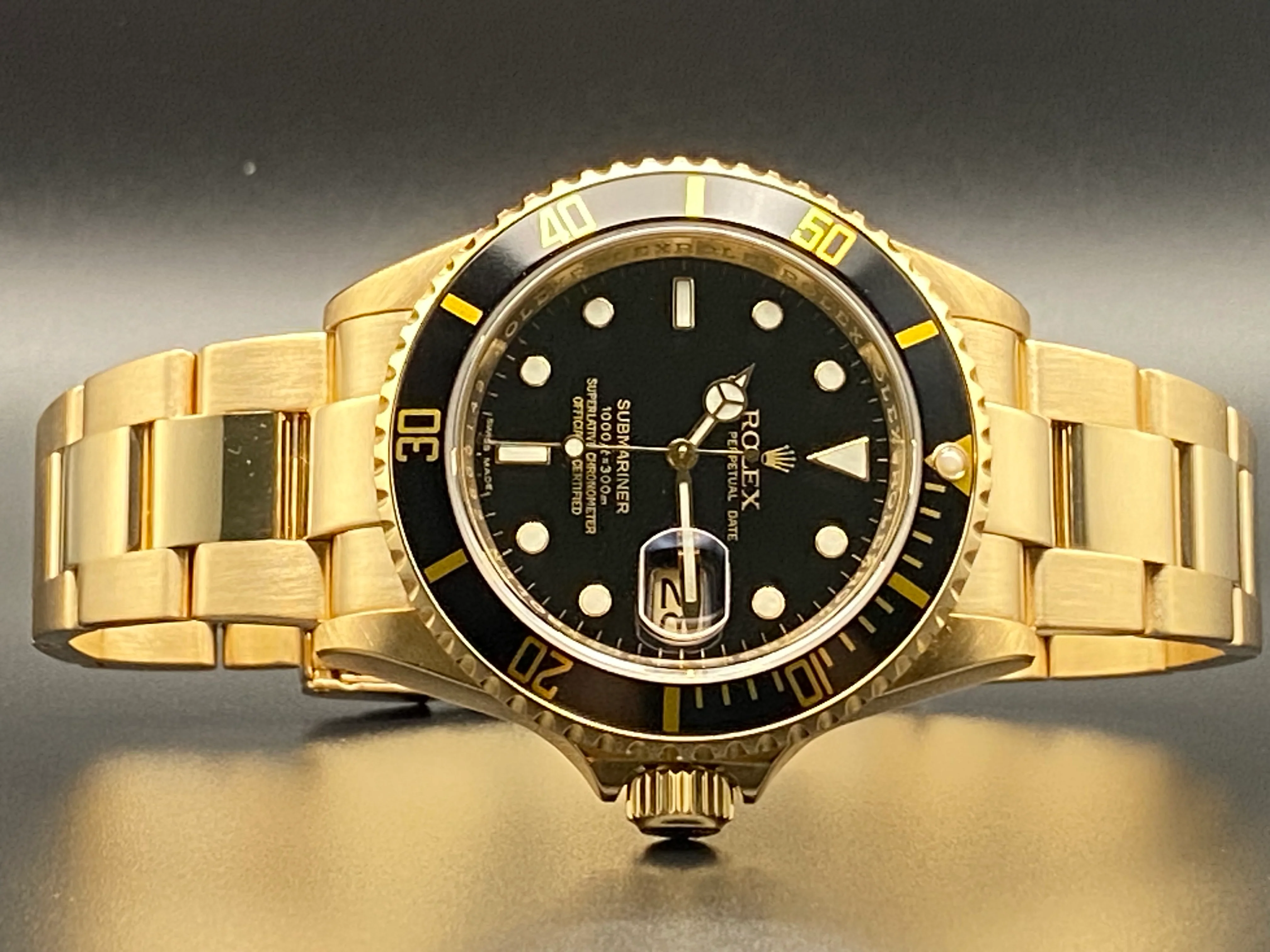 Rolex Yellow Gold Submariner Date - 2011 - Pre Ceramic Black Bezel - Black Dial - 16618LN