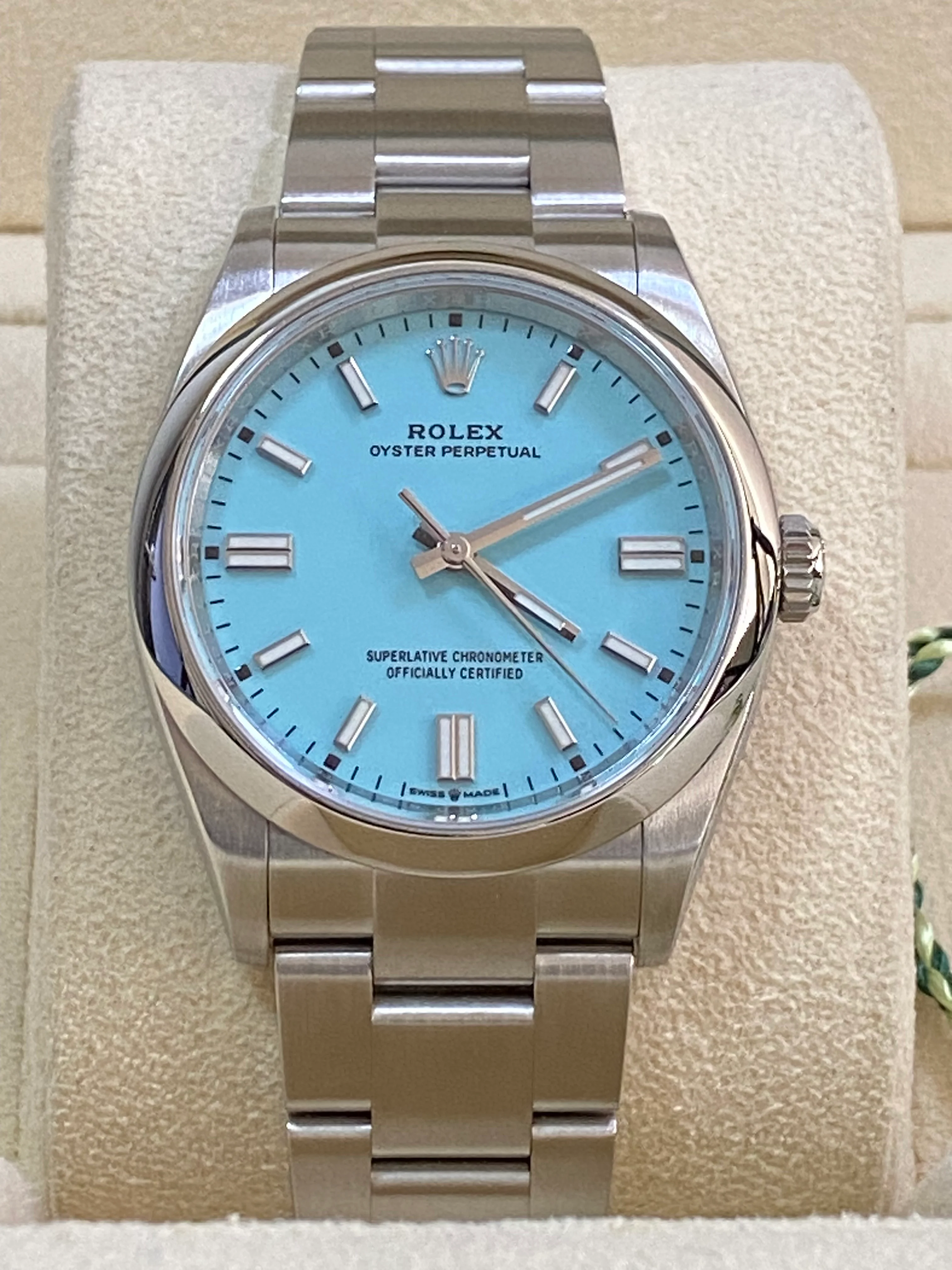 Rolex Oyster Perpetual 36 - 2023 - Domed Bezel - Tiffany Dial - Oyster Bracelet - 126000