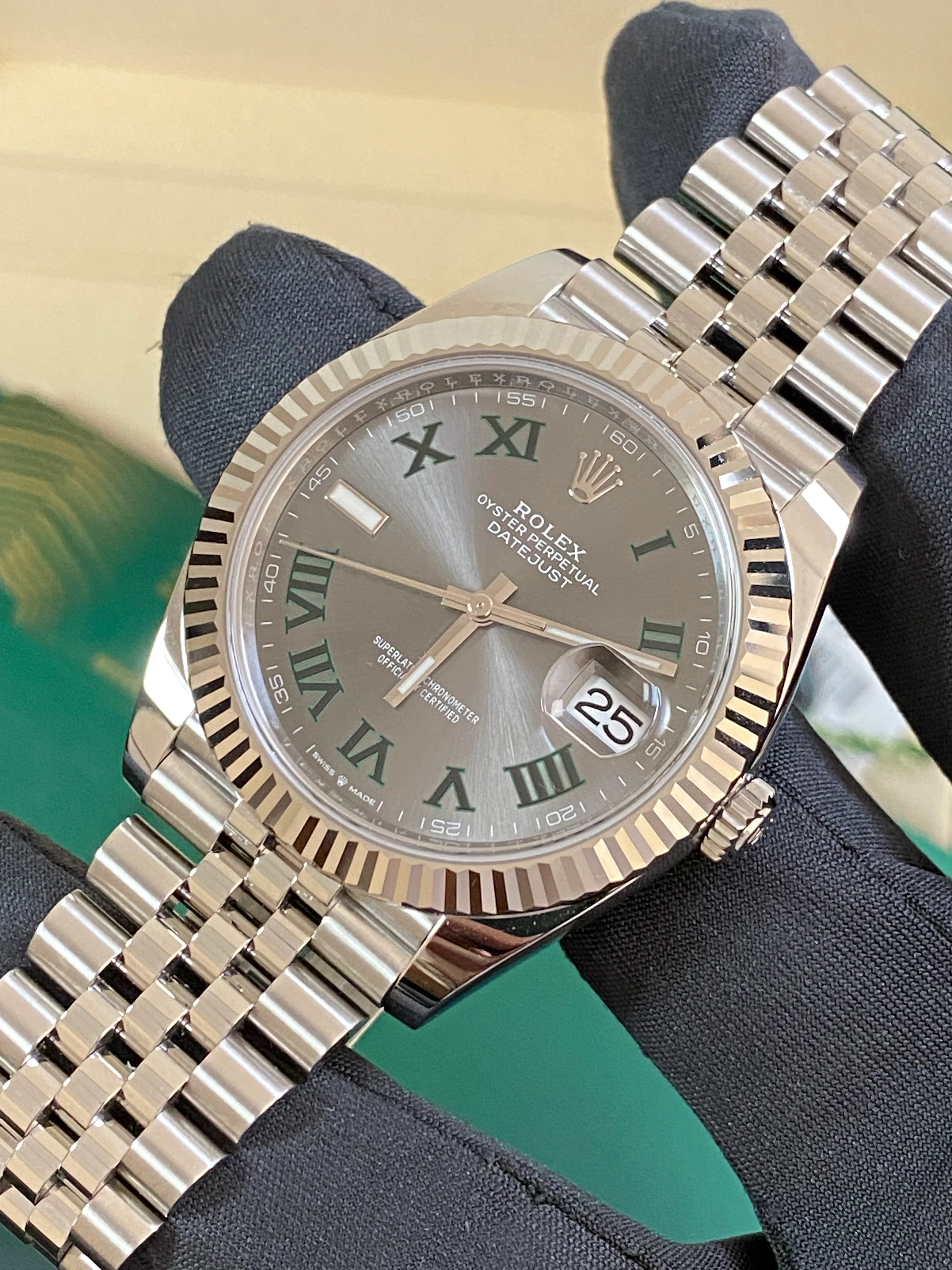 Rolex Steel and White Gold Datejust 41 - 2024 - Fluted Bezel - 