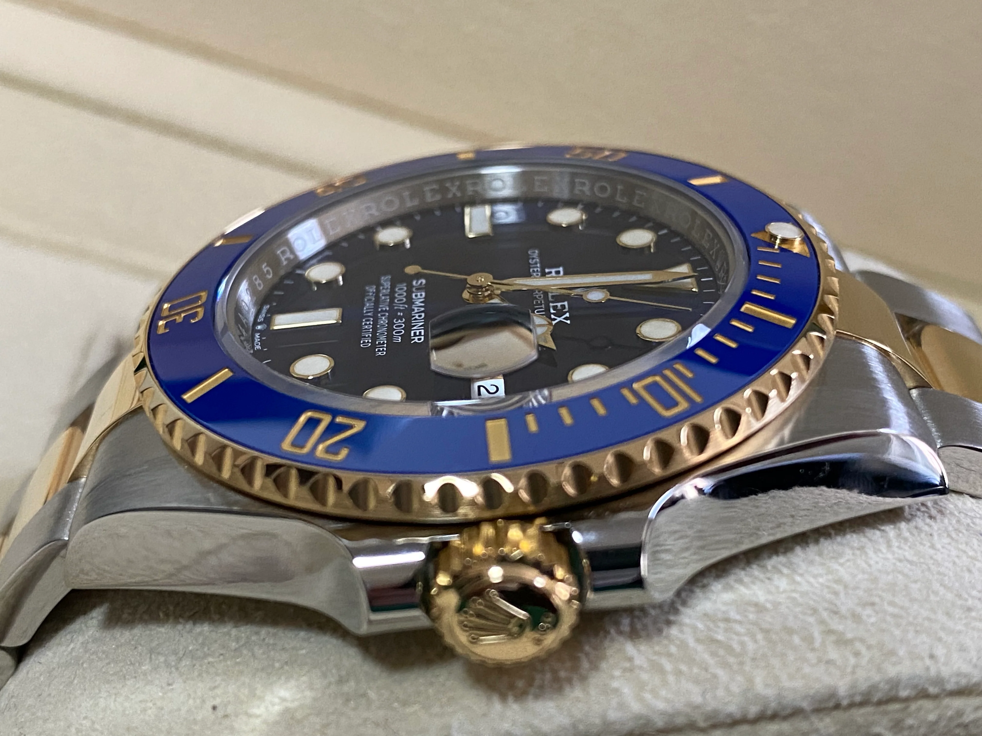 Rolex Steel and Yellow Gold Submariner Date - Blue Bezel - Blue Dial - 126613LB