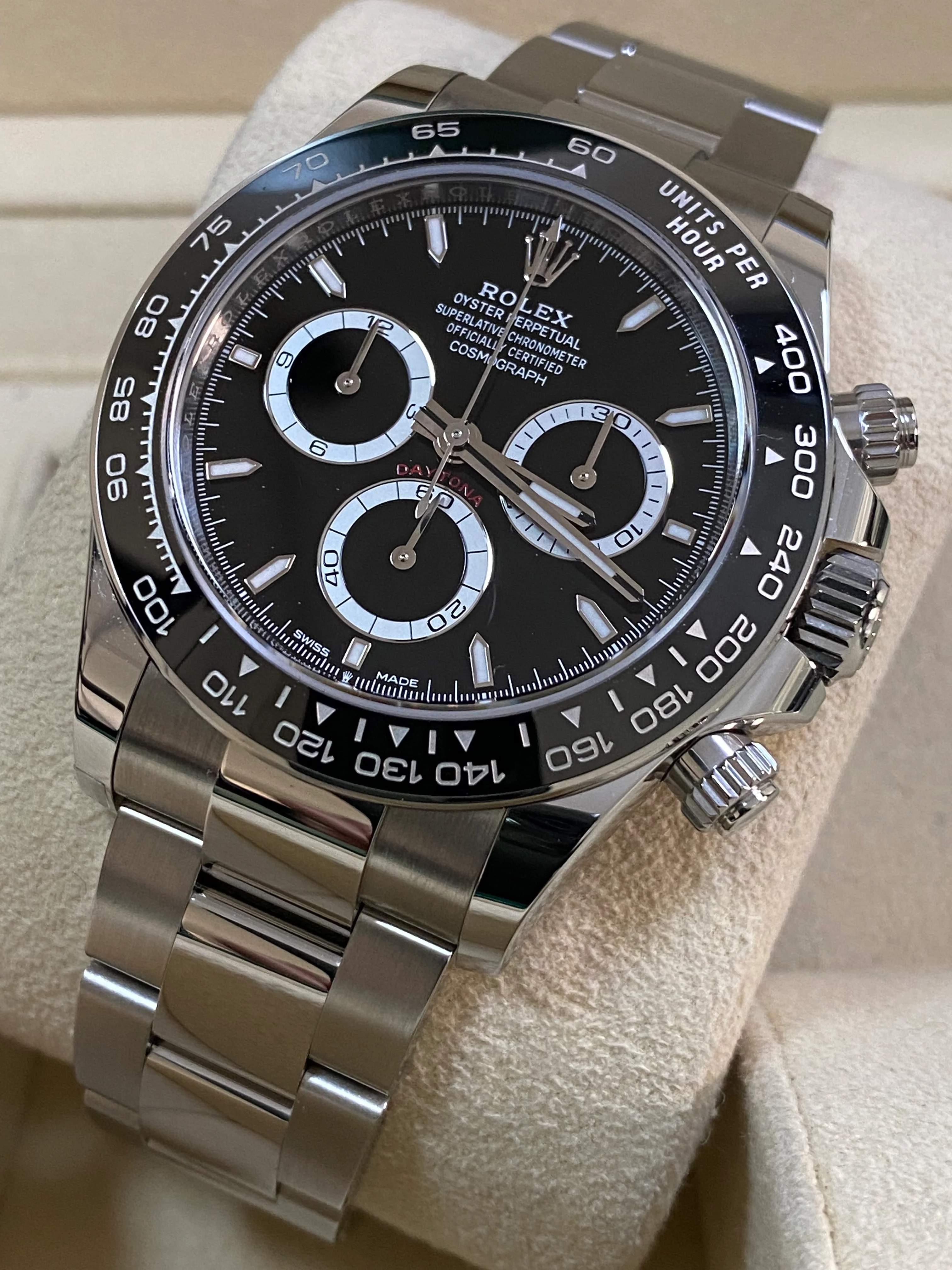Rolex Steel Cosmograph Daytona - 2024 - Black Index Dial - 126500LN