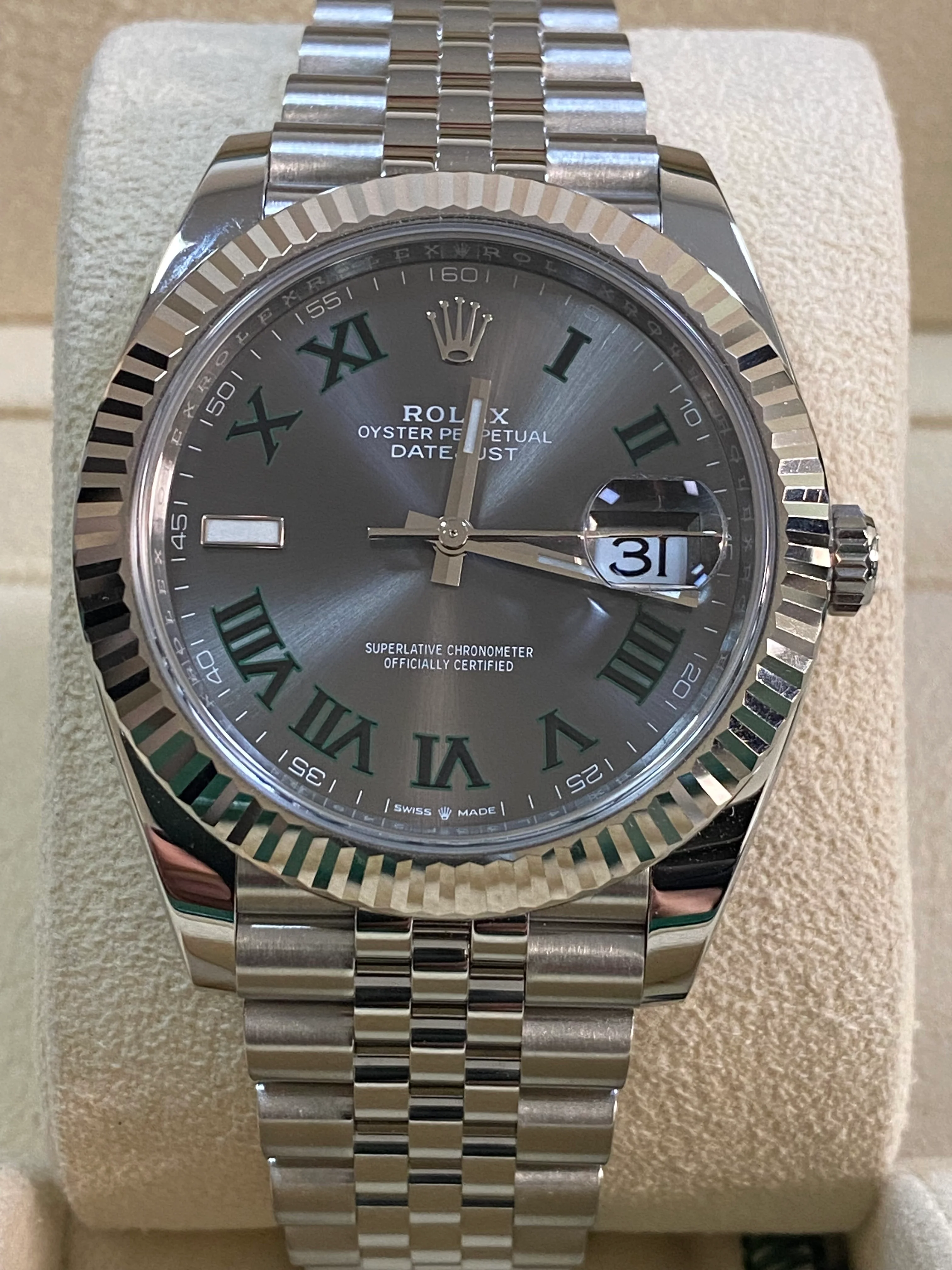 Rolex Steel and White Gold Datejust 41 - 2024 - Fluted Bezel - 