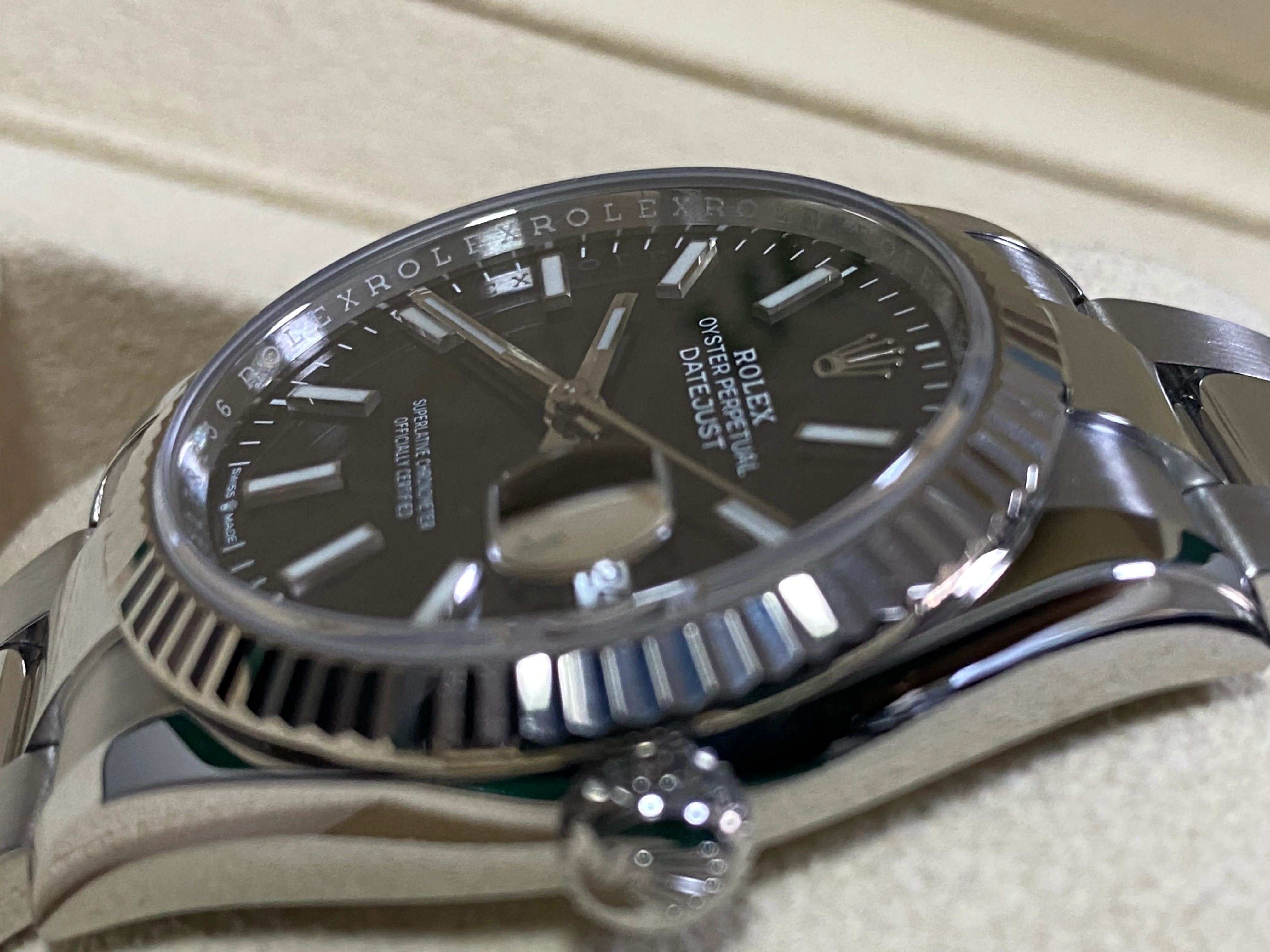 Rolex Steel Datejust 36 - 2023 - Fluted Bezel - Black Index Dial - Oyster Bracelet - 126234