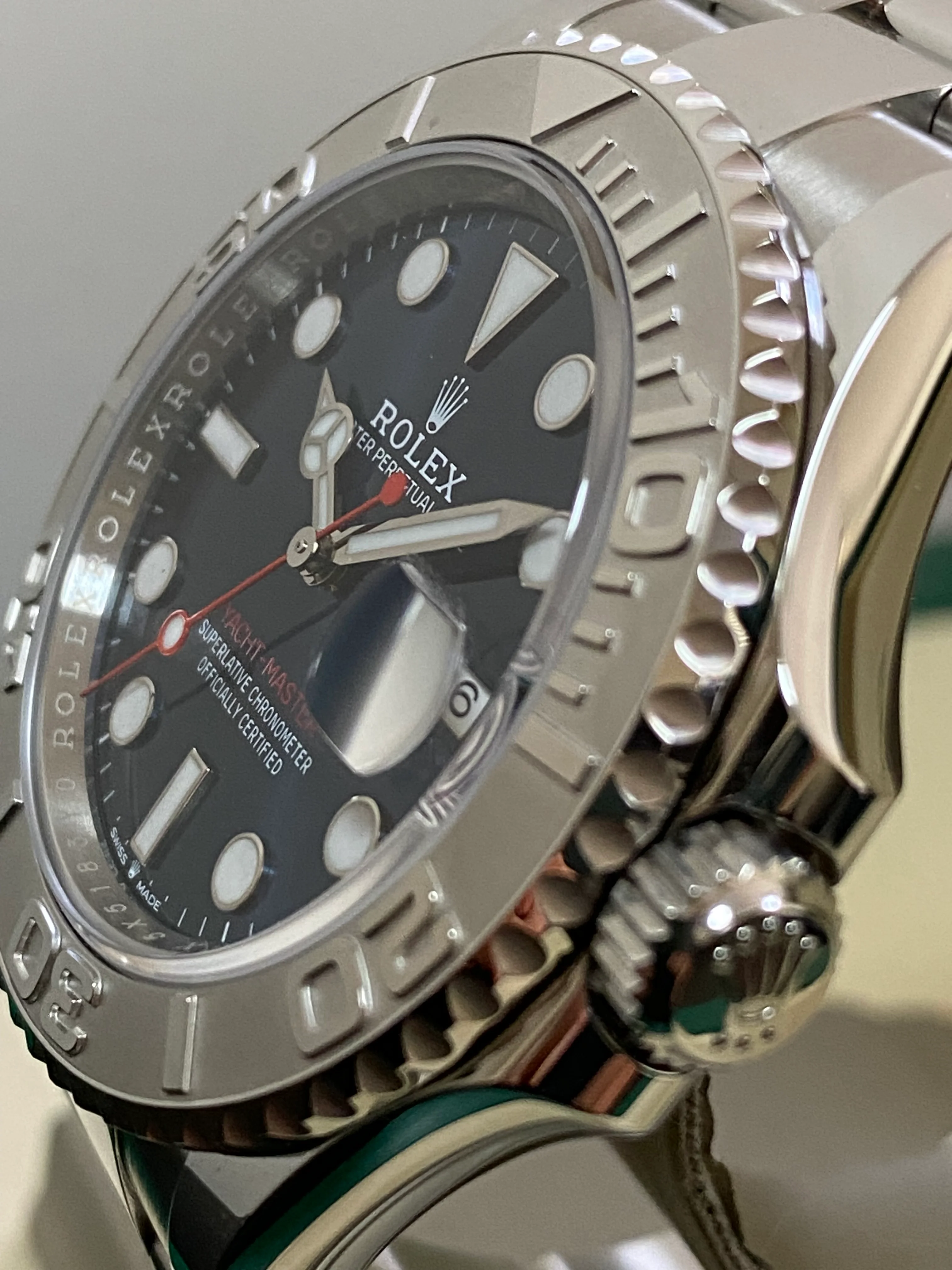 Rolex Steel and Platinum Yacht-Master 40 - 2023- Blue Dial - Platinum Bezel - 126622