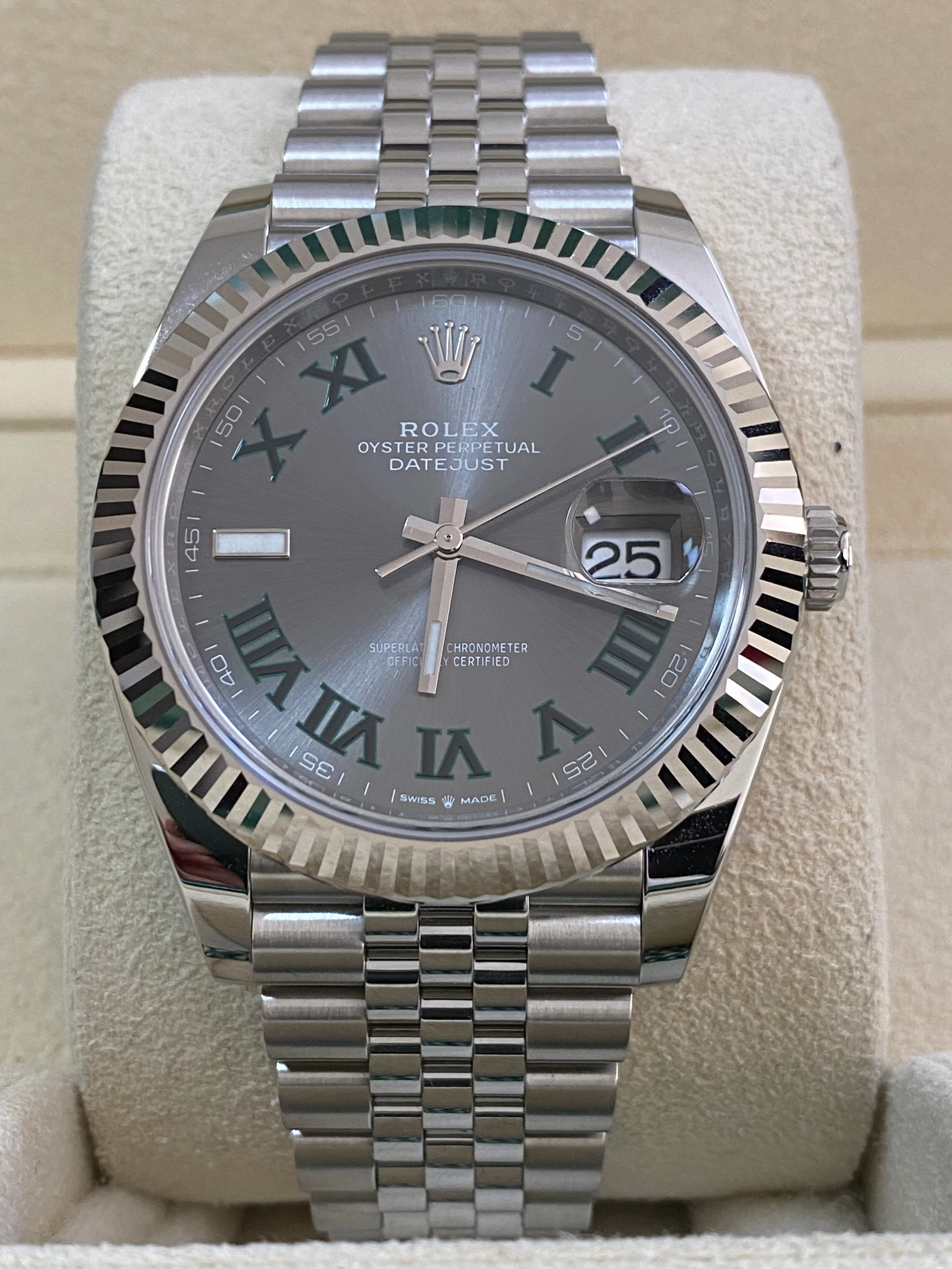 Rolex Steel and White Gold Datejust 41 - 2024 - Fluted Bezel - 