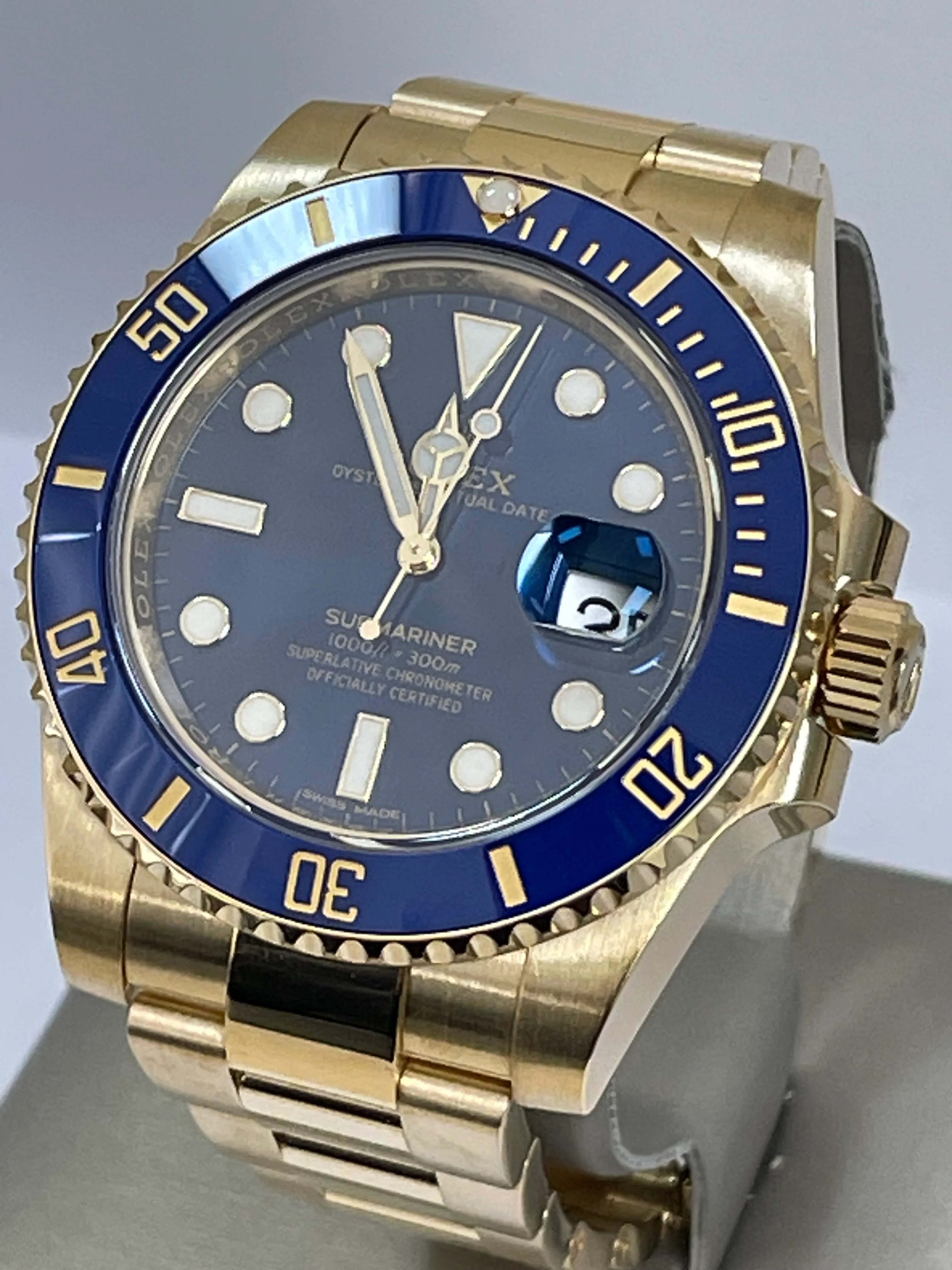 Rolex Yellow Gold Submariner Date - 2020 - Blue Bezel - Blue Dial - 116618LB