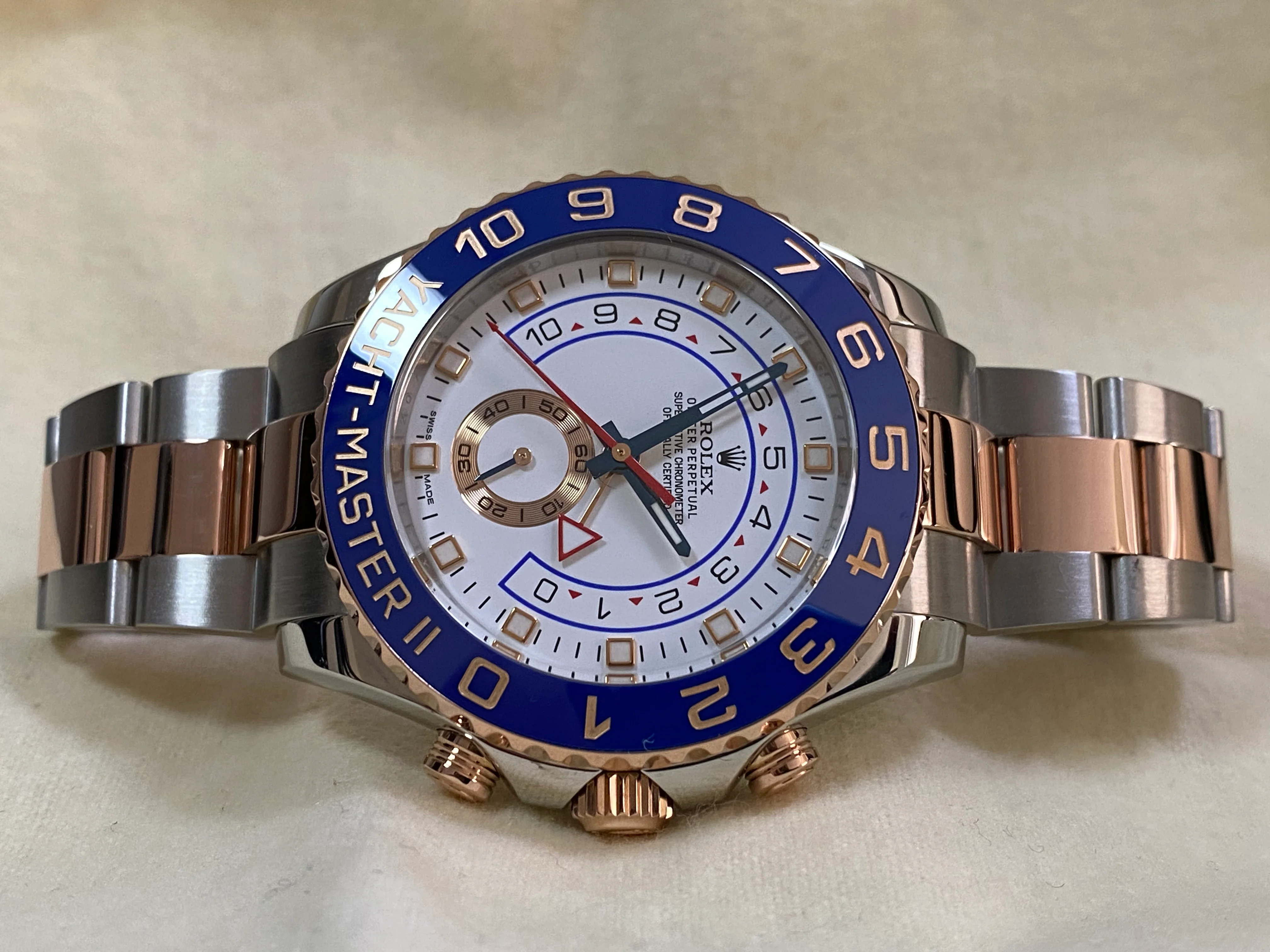 Rolex Steel and Everose Gold Yacht-Master II - 2017 - White Dial - 116681