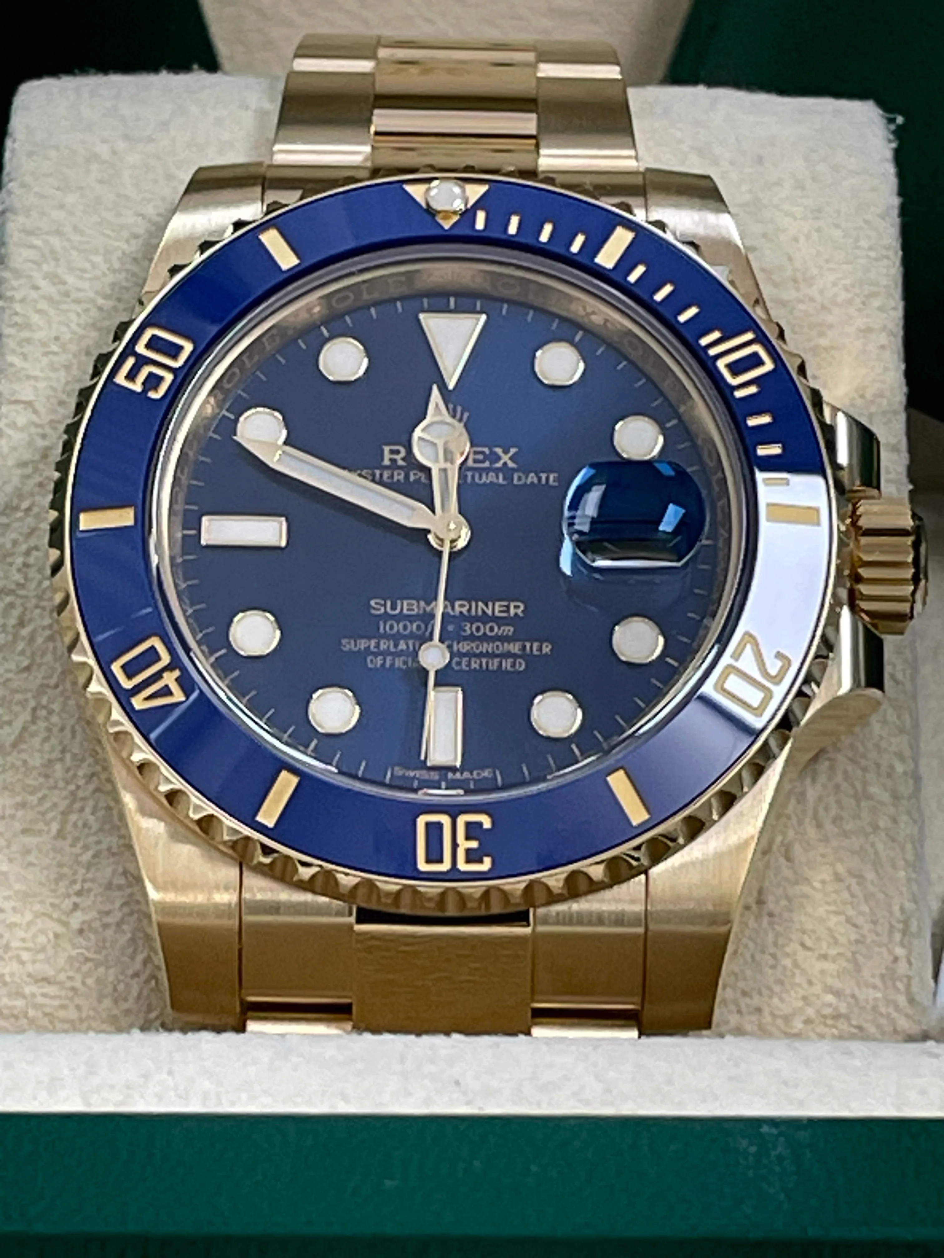 Rolex Yellow Gold Submariner Date - 2020 - Blue Bezel - Blue Dial - 116618LB