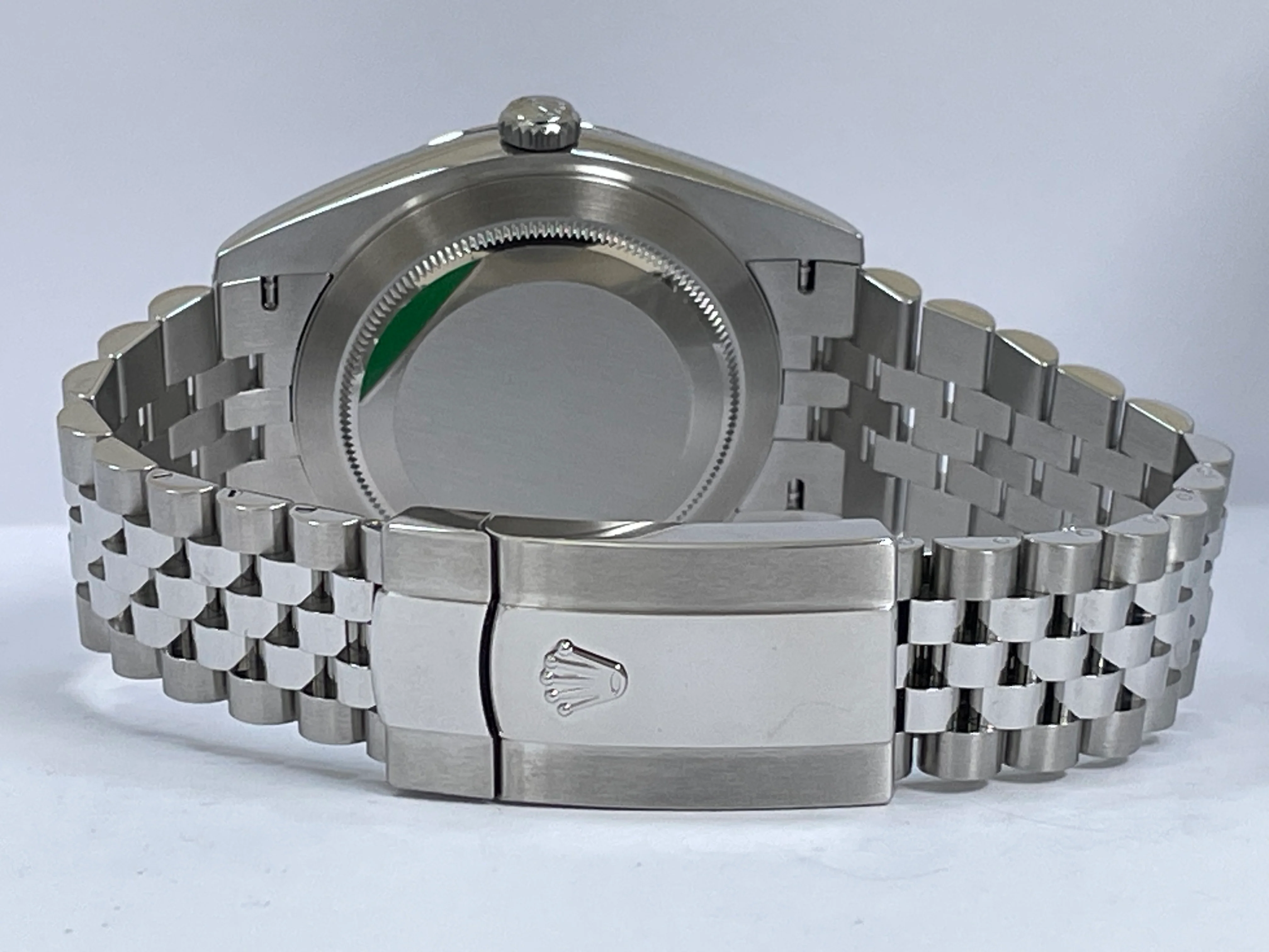Rolex Steel and White Gold Datejust 41 - 2023 - Fluted Bezel - Bright Blue Motif Dial - Jubilee Bracelet - 126334