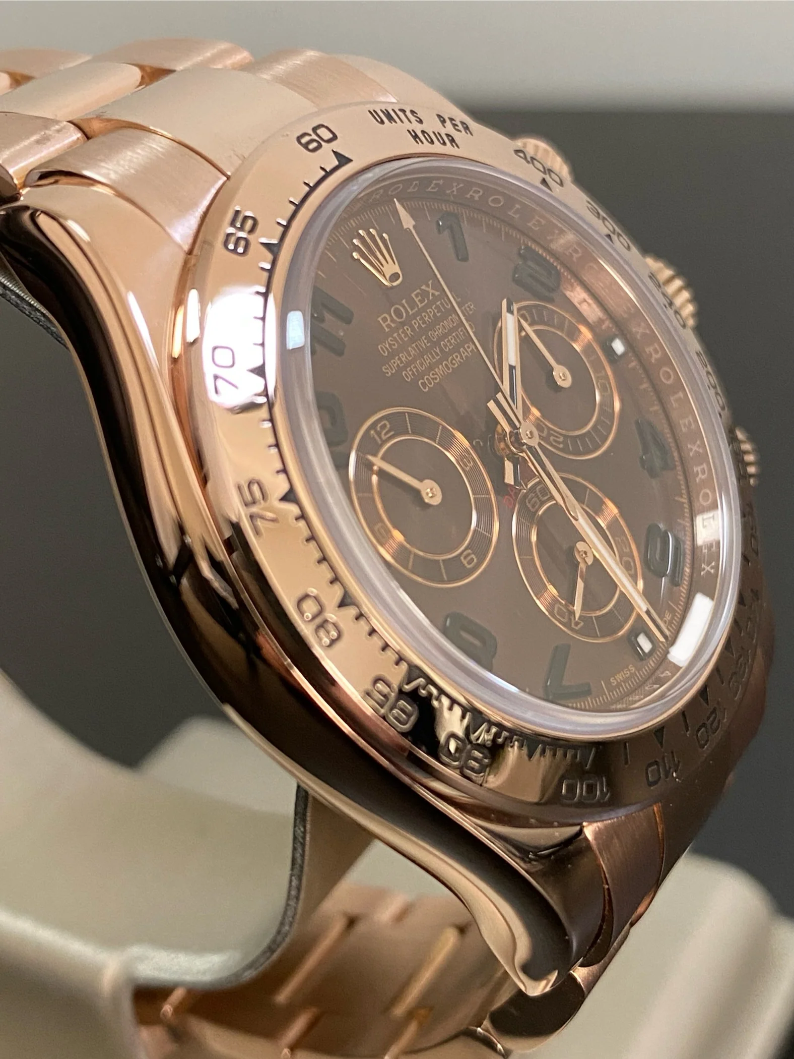 Rolex Everose Gold Cosmograph Daytona - 2014 - Chocolate Arabic Dial - 116505 *COMPLETE*
