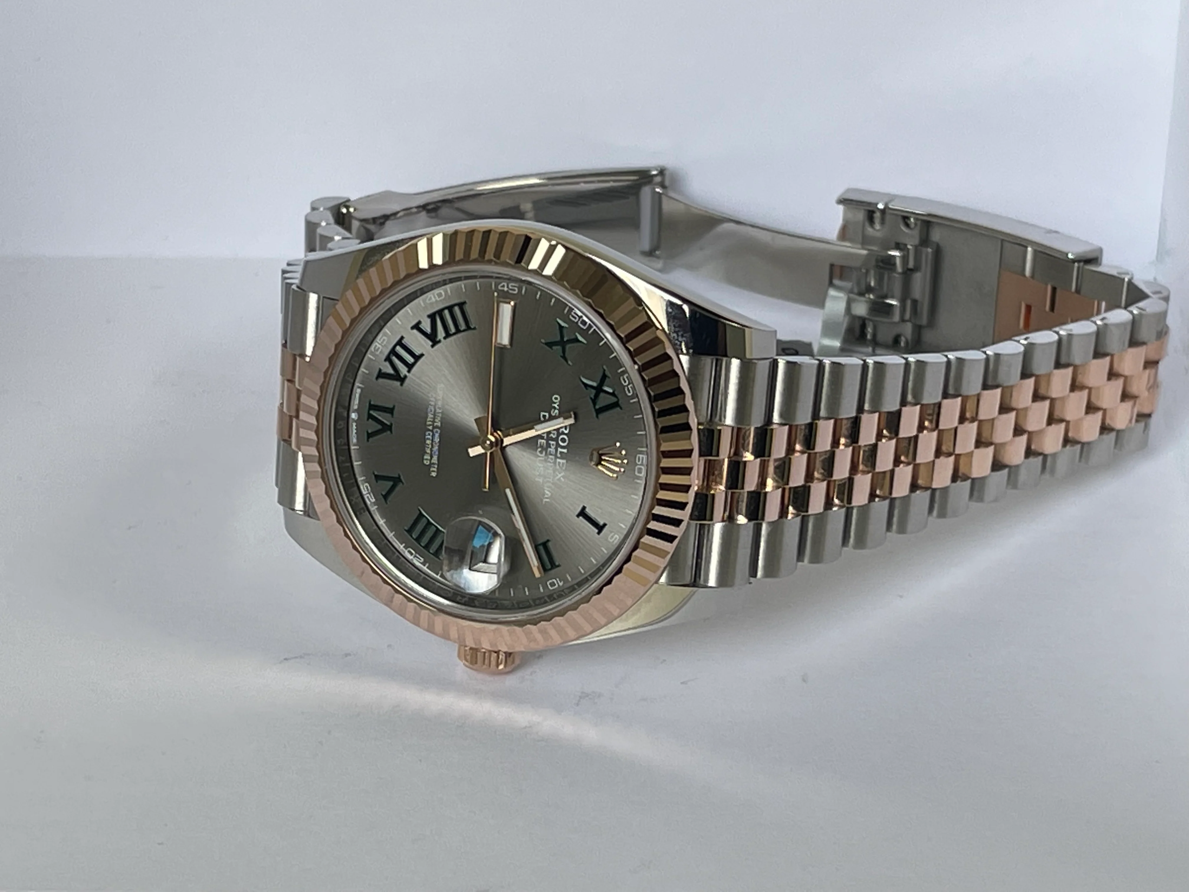 Rolex Steel and Everose Gold Datejust 41 - 2022 - Fluted Bezel - 