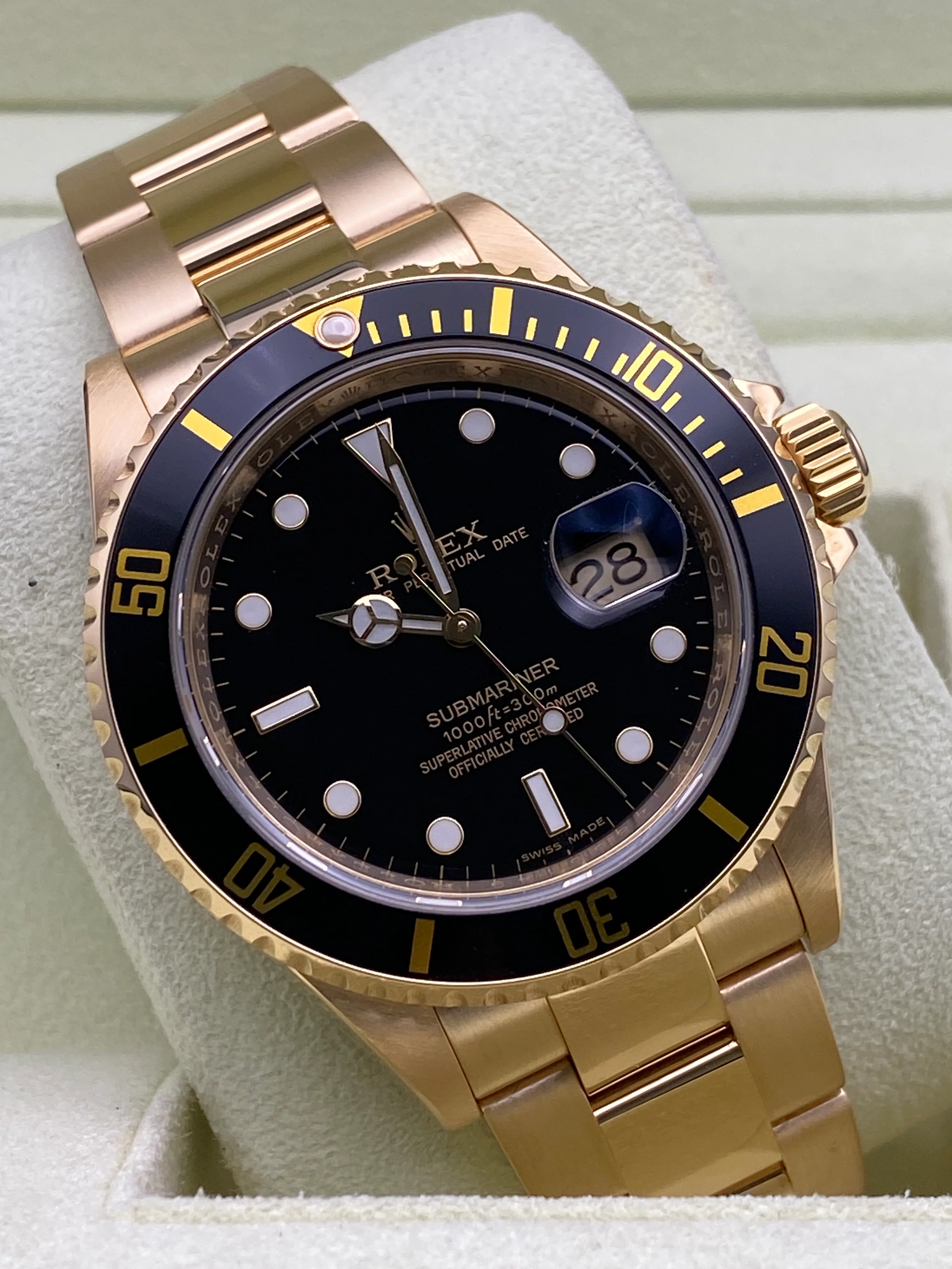 Rolex Yellow Gold Submariner Date - 2011 - Pre Ceramic Black Bezel - Black Dial - 16618LN
