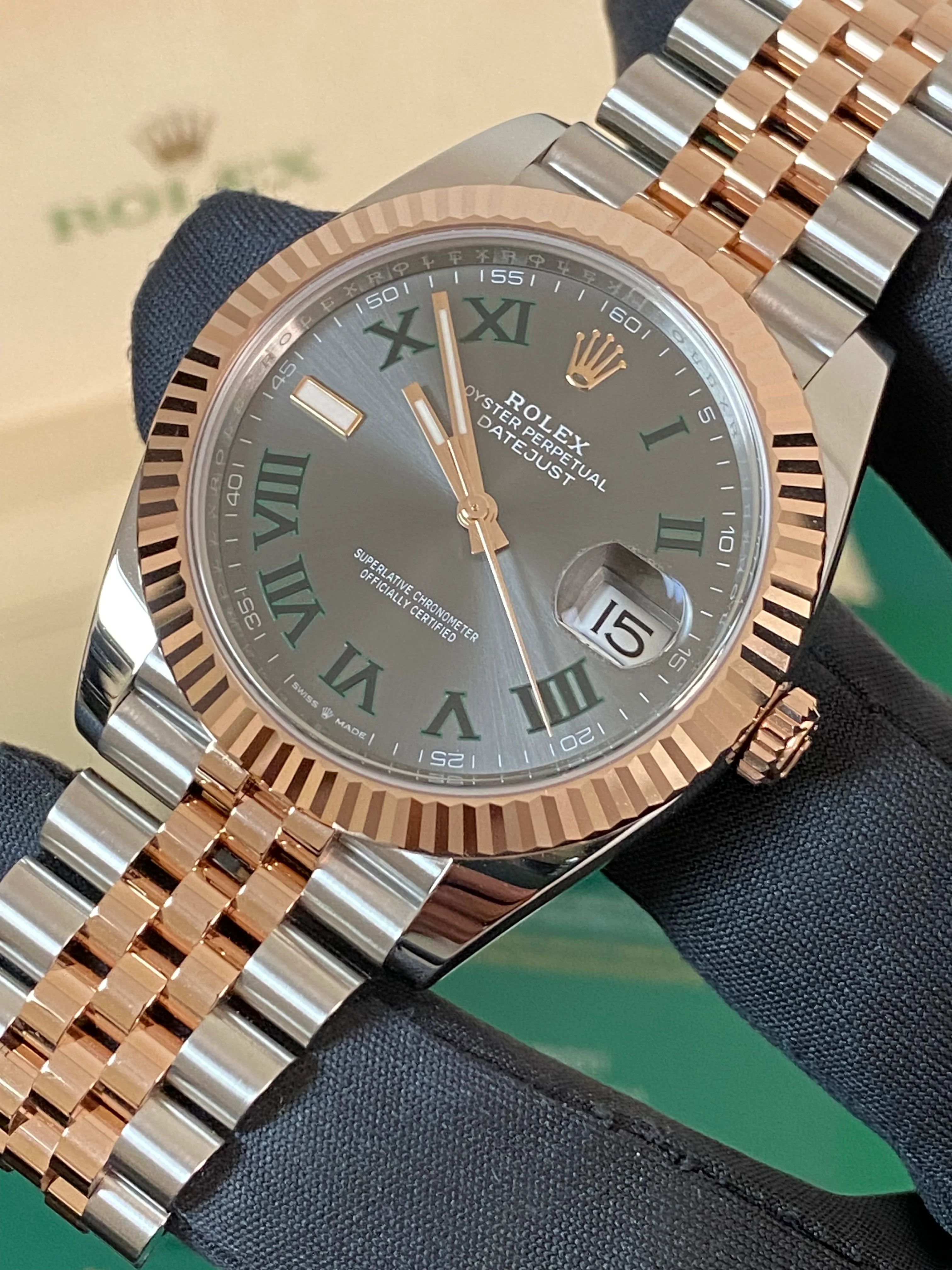 Rolex Steel and Everose Gold Datejust 41 - 2024 - Fluted Bezel - 