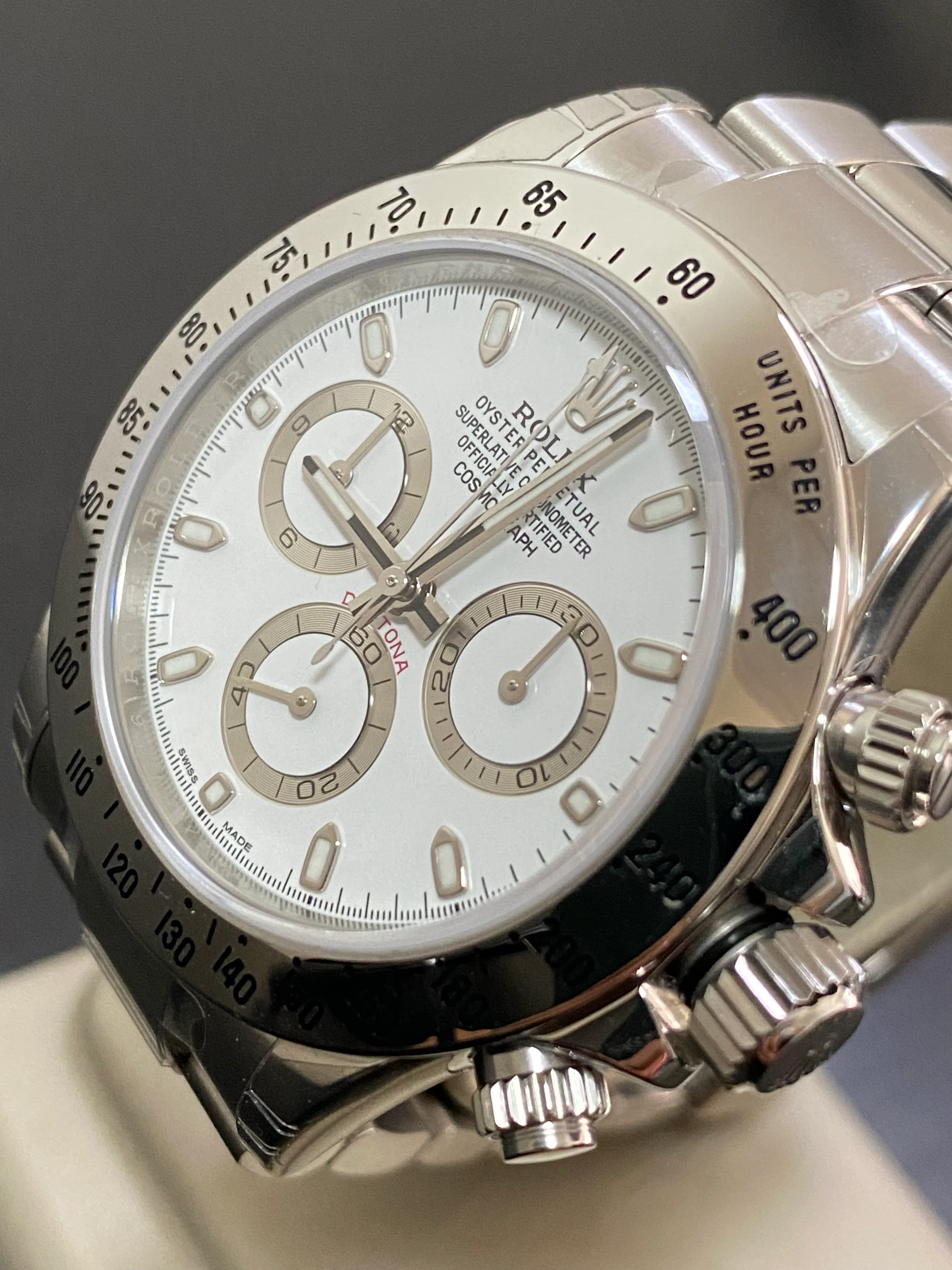 Rolex Steel Cosmograph Daytona - White Index Dial - 116520 - *FULL STICKERS*