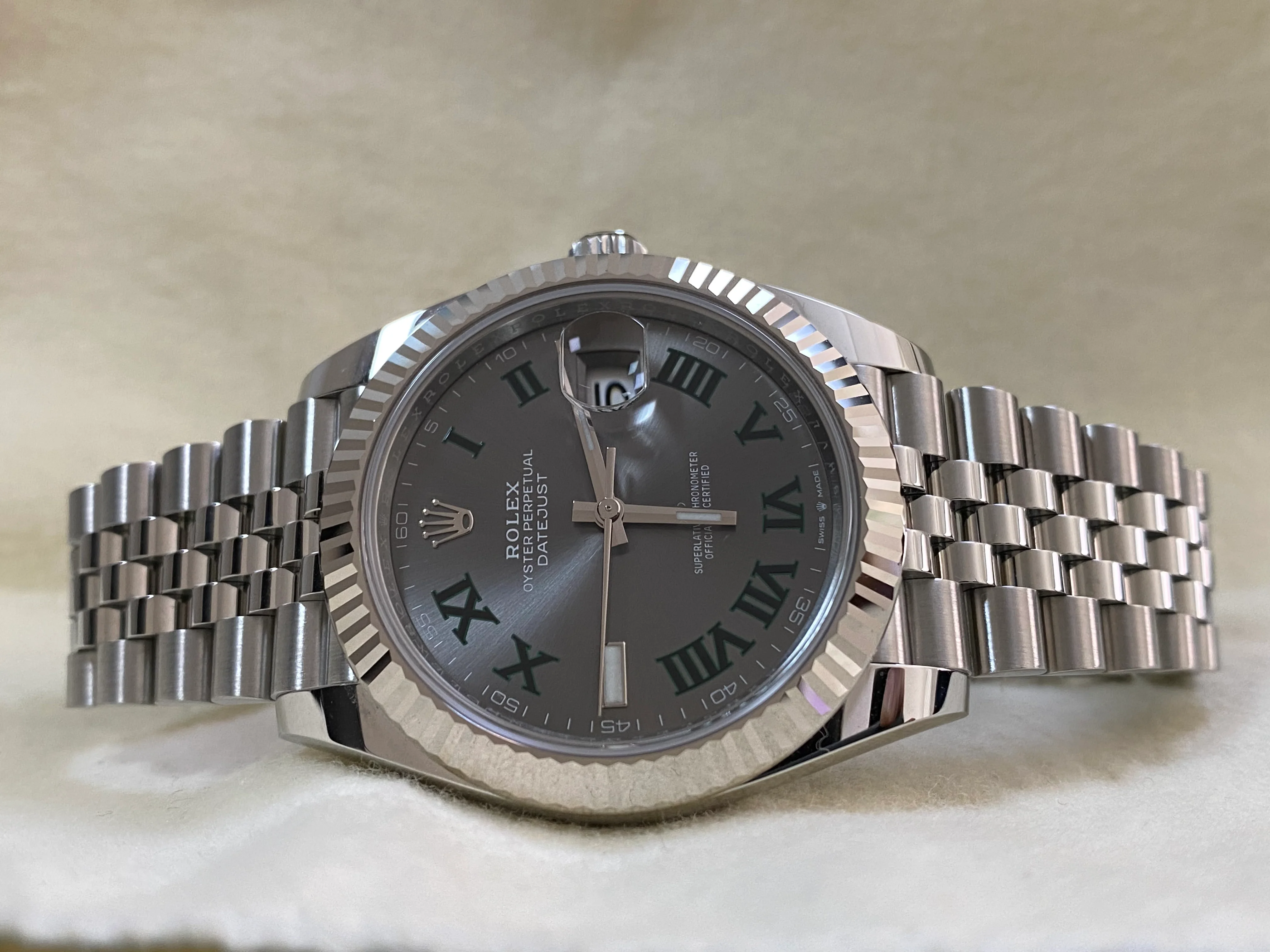 Rolex Steel and White Gold Datejust 41 - 2024 - Fluted Bezel - 