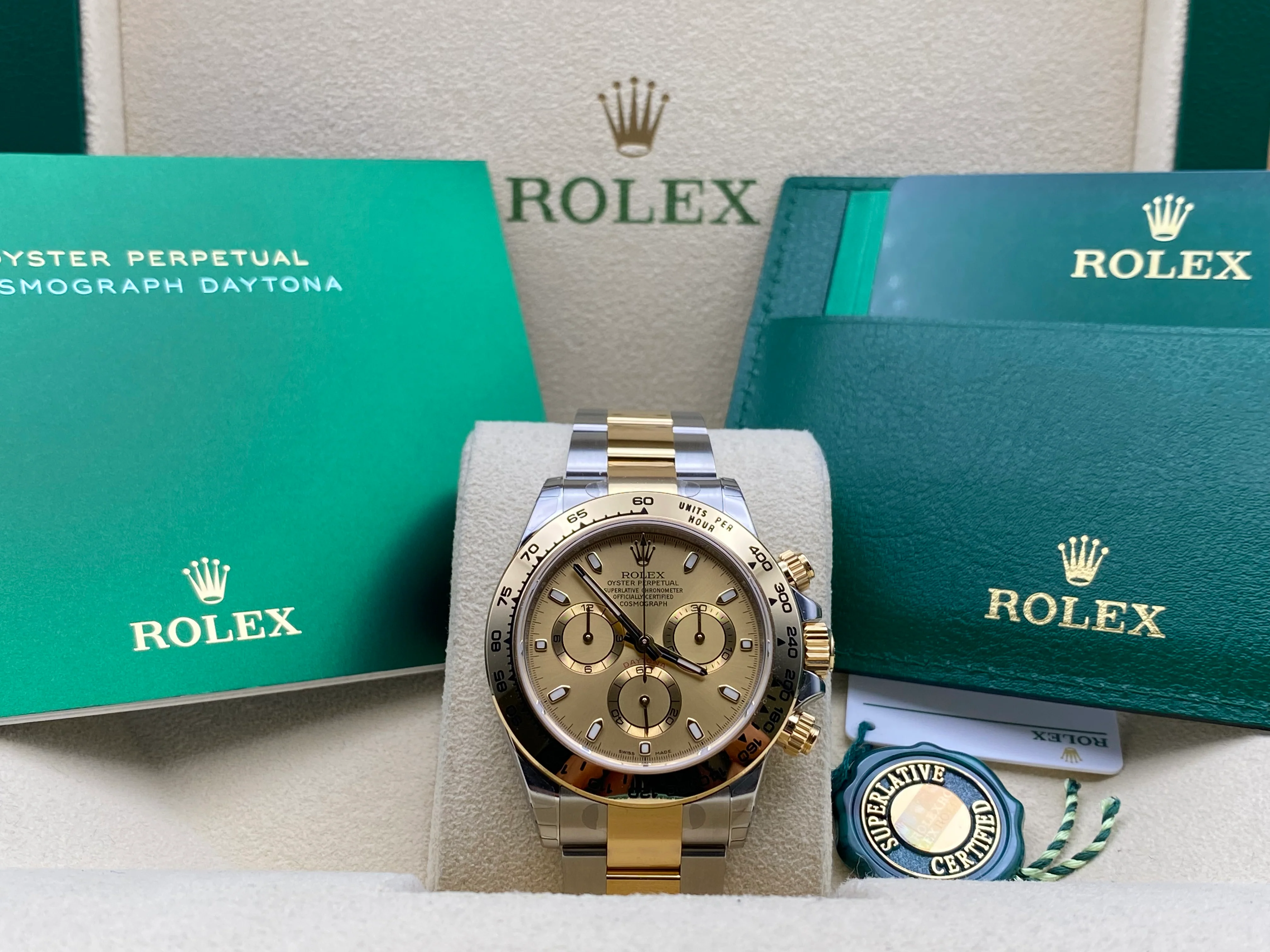 Rolex Yellow Rolesor Cosmograph Daytona - 2023 - Champagne Index Dial - 116503