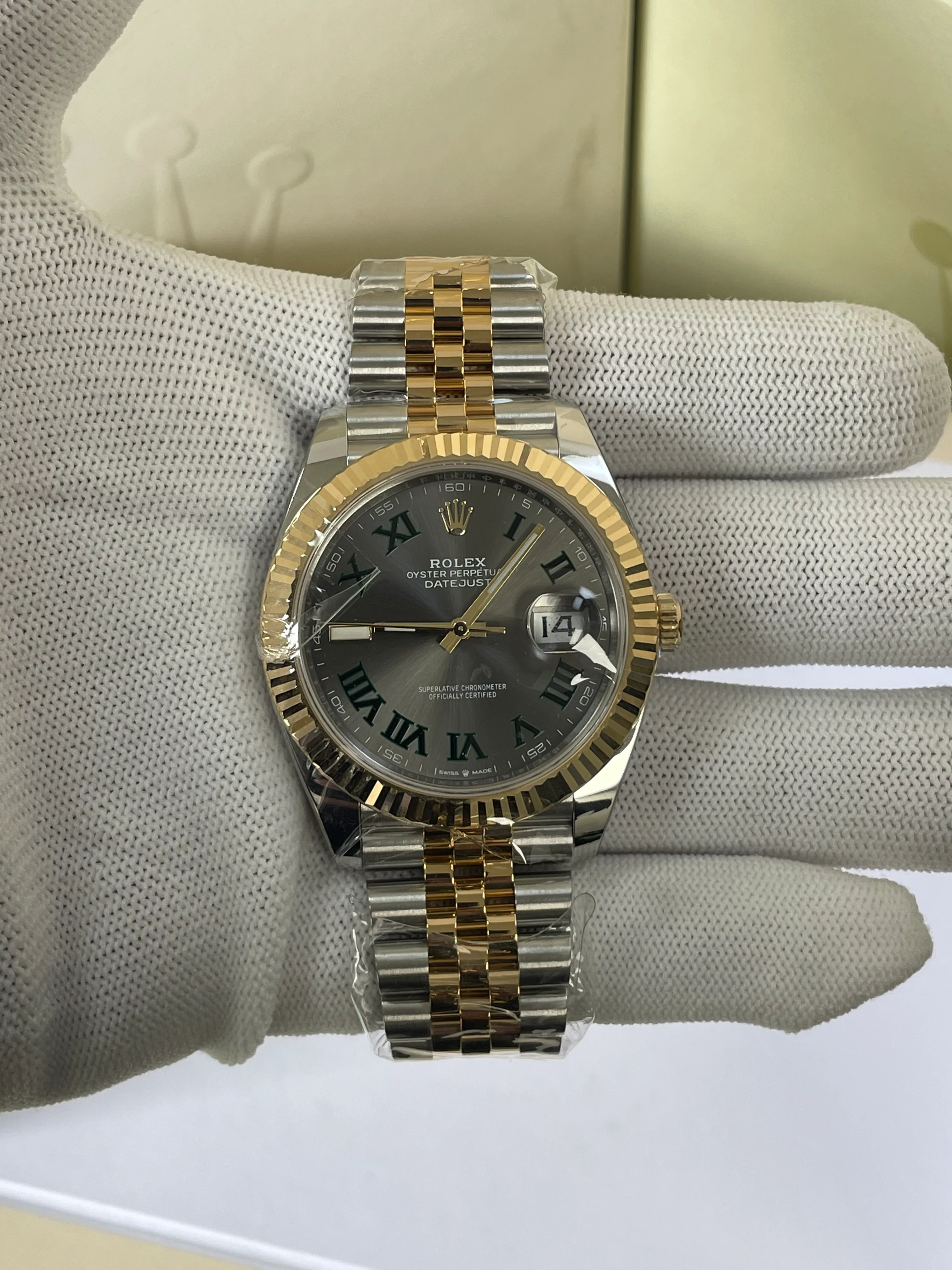 Rolex Steel and Yellow Gold Datejust 41 - 2023 - Fluted Bezel - 