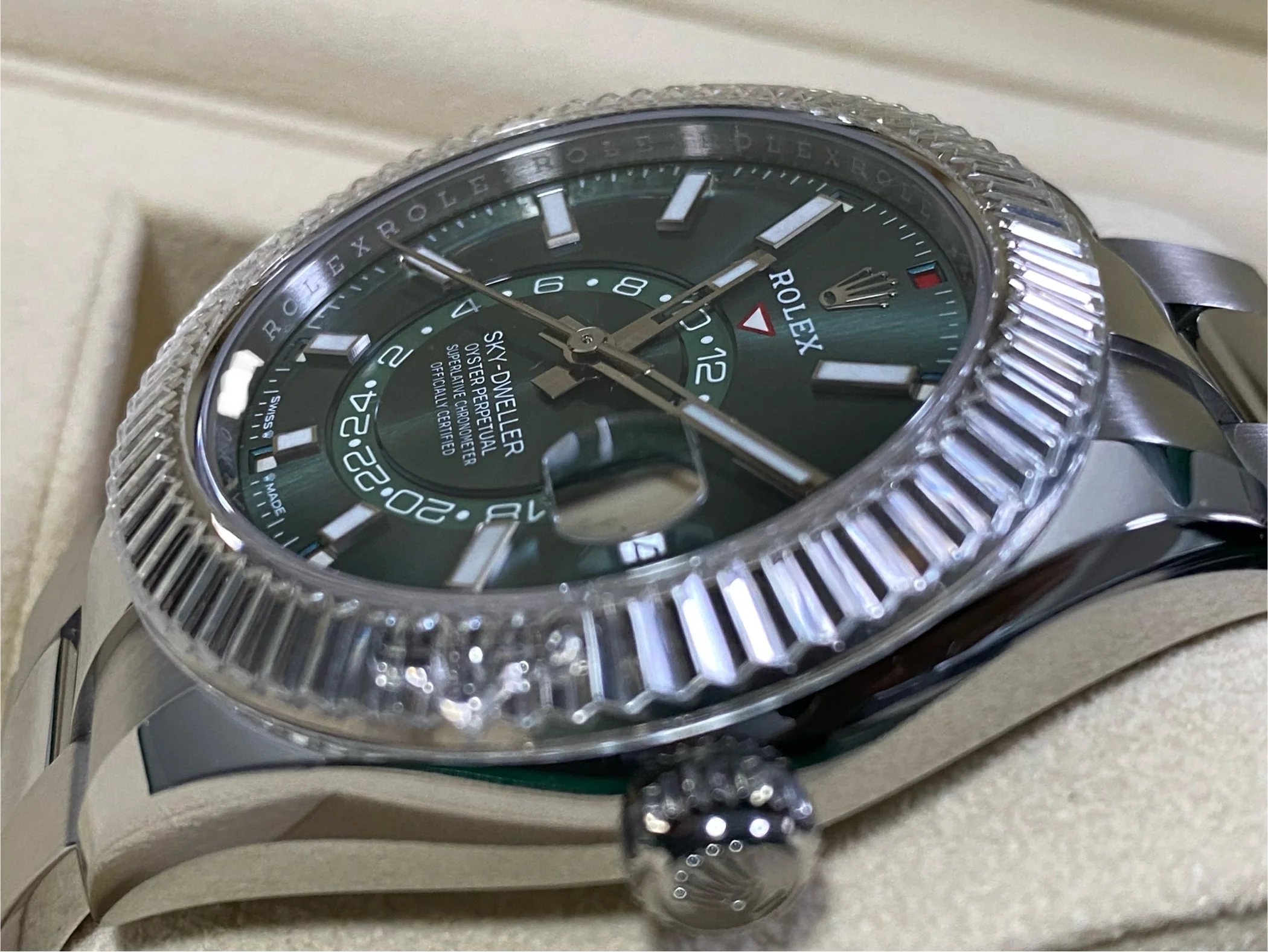 Rolex Steel Sky-Dweller - 2023 - Mint Green Dial - Oyster Bracelet - 336934