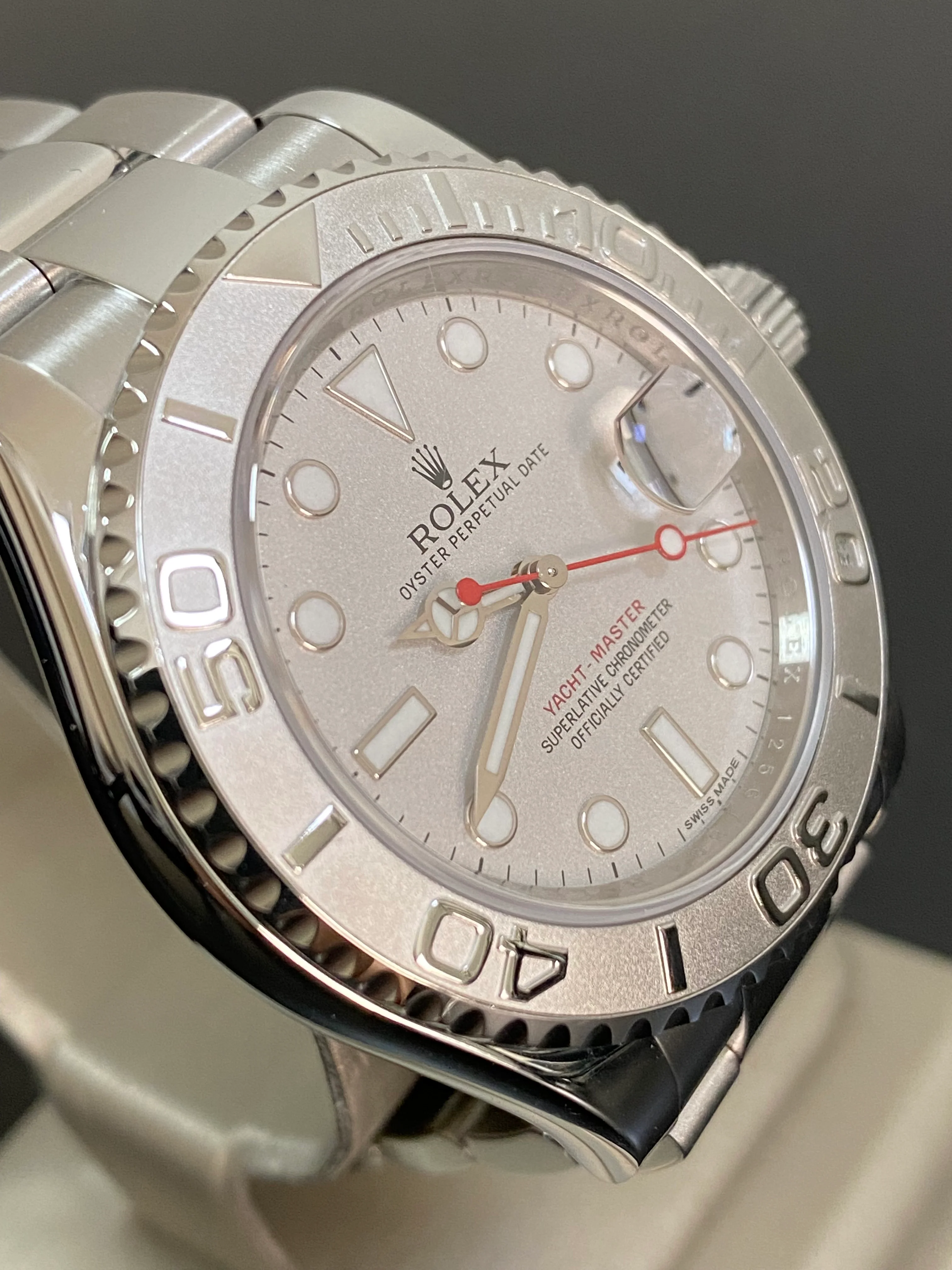Rolex Steel and Platinum Yacht-Master 40 - 2013 - Silver Dial - 116622 *FULL SET*