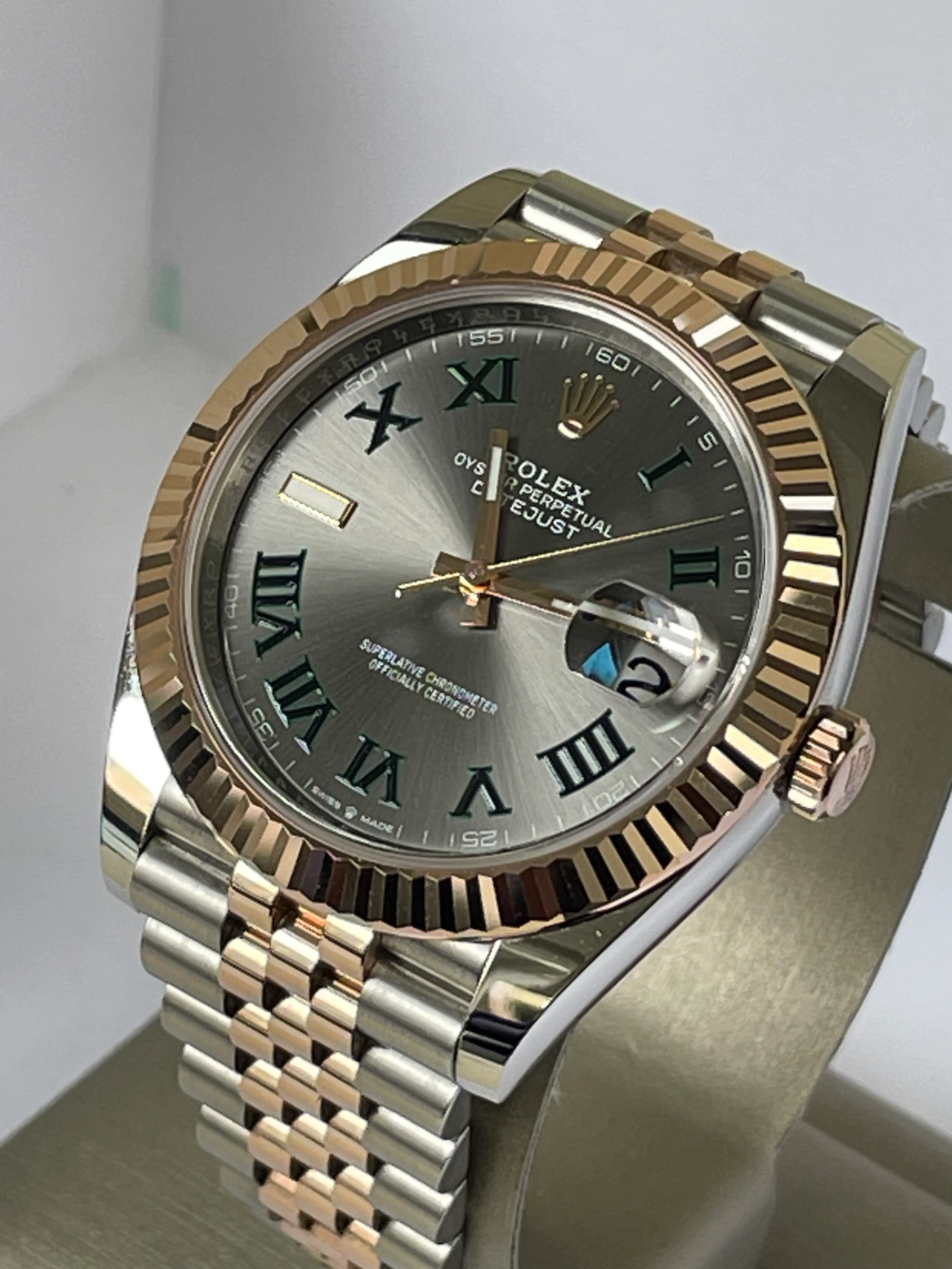Rolex Steel and Everose Gold Datejust 41 - 2022 - Fluted Bezel - 