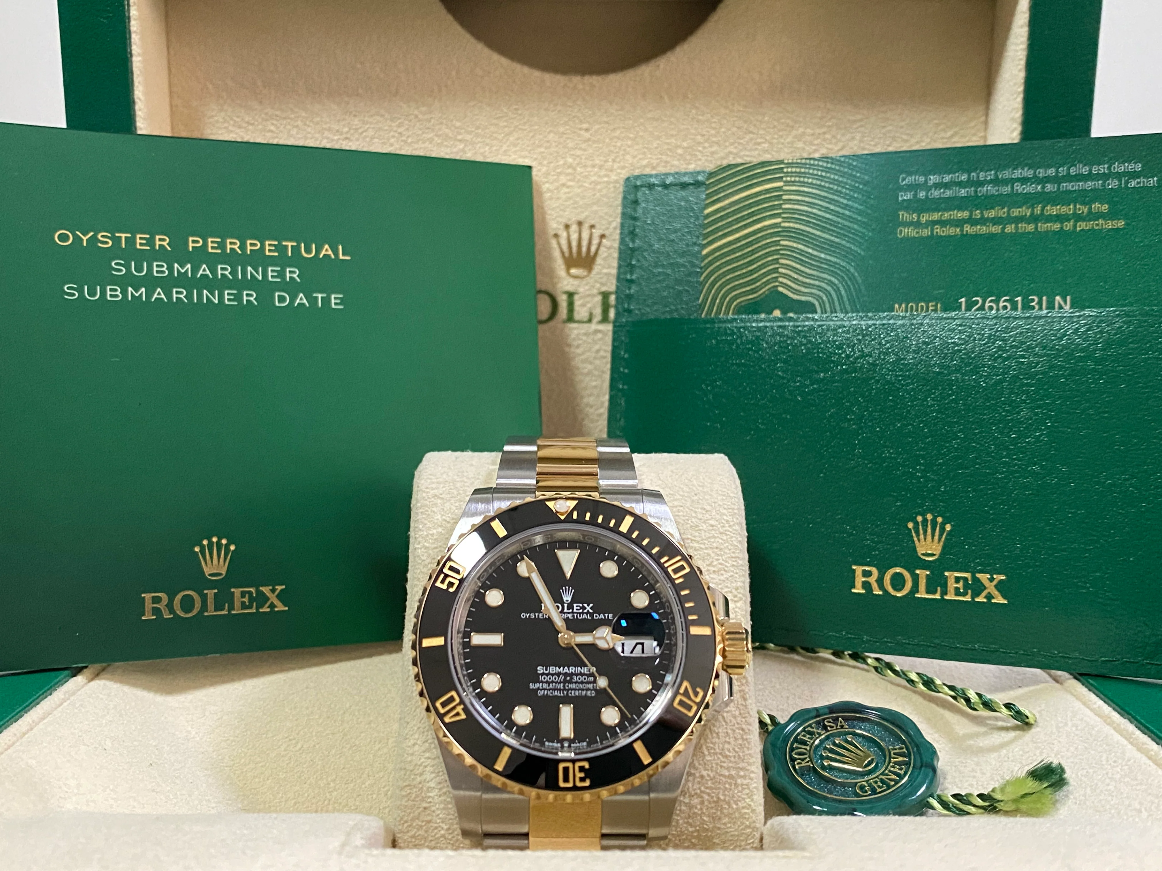 Rolex Steel and Gold Submariner Date - 2021 - Black Bezel - Black Dial - 126613LN
