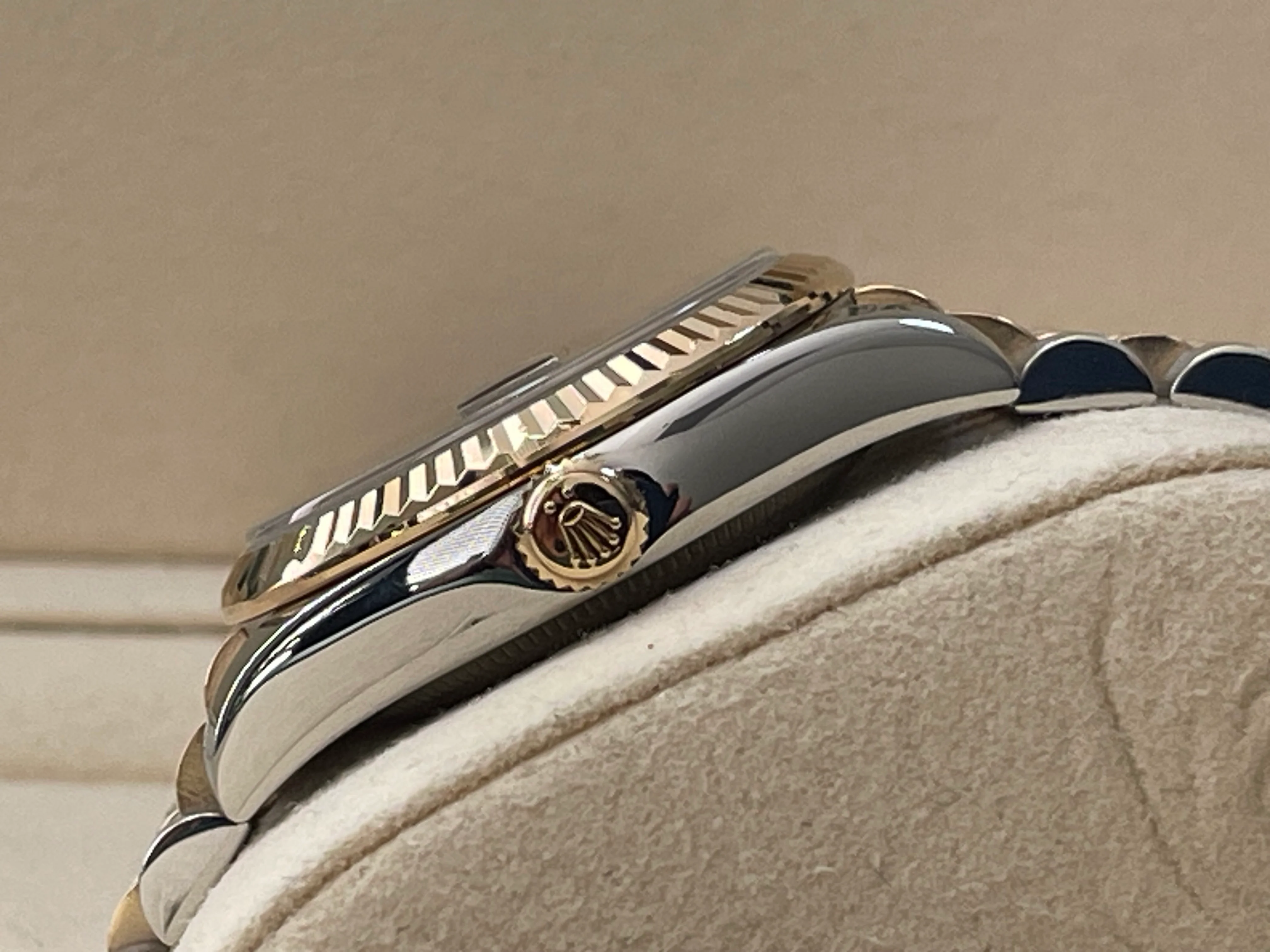 Rolex Steel and Yellow Gold Datejust 31 - 2016 - Fluted Bezel - Black Index Dial - Jubilee Bracelet - 178273