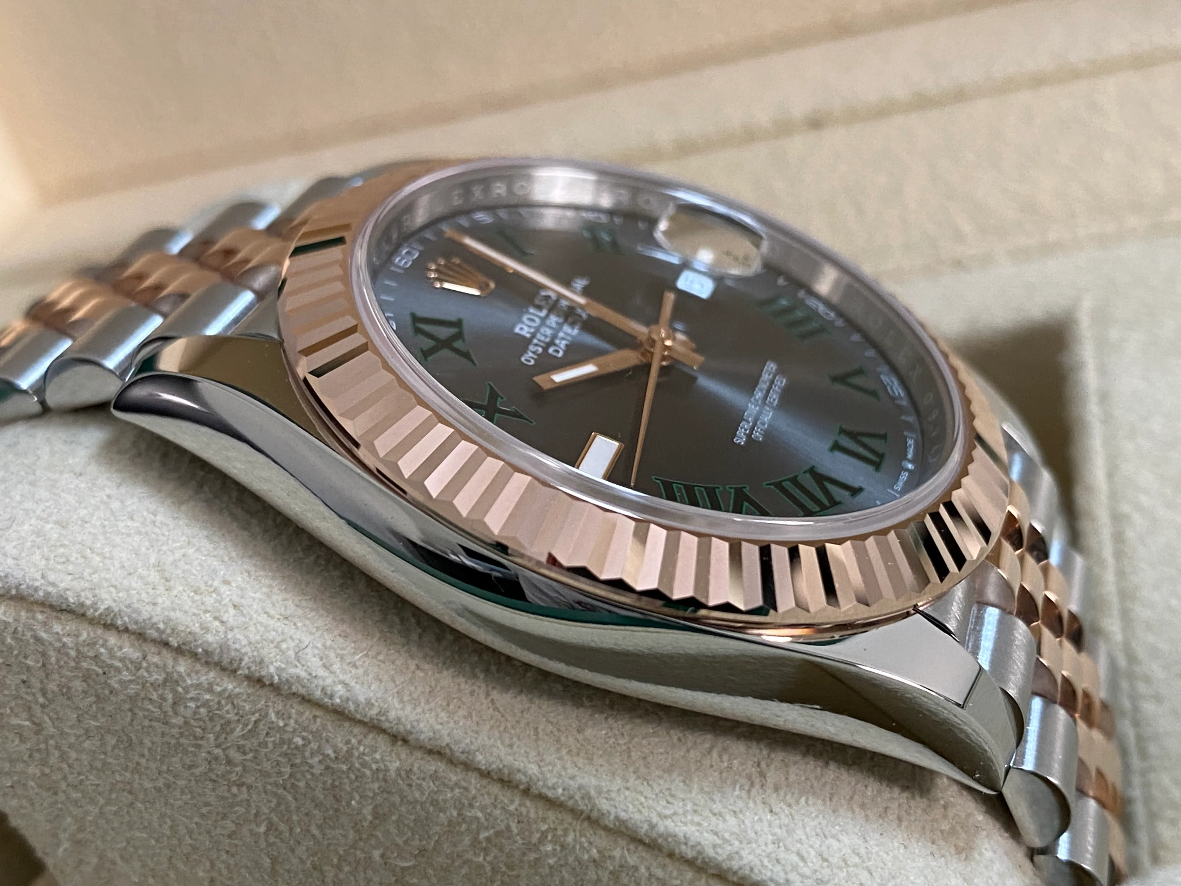 Rolex Steel and Everose Gold Datejust 41 - 2024 - Fluted Bezel - 