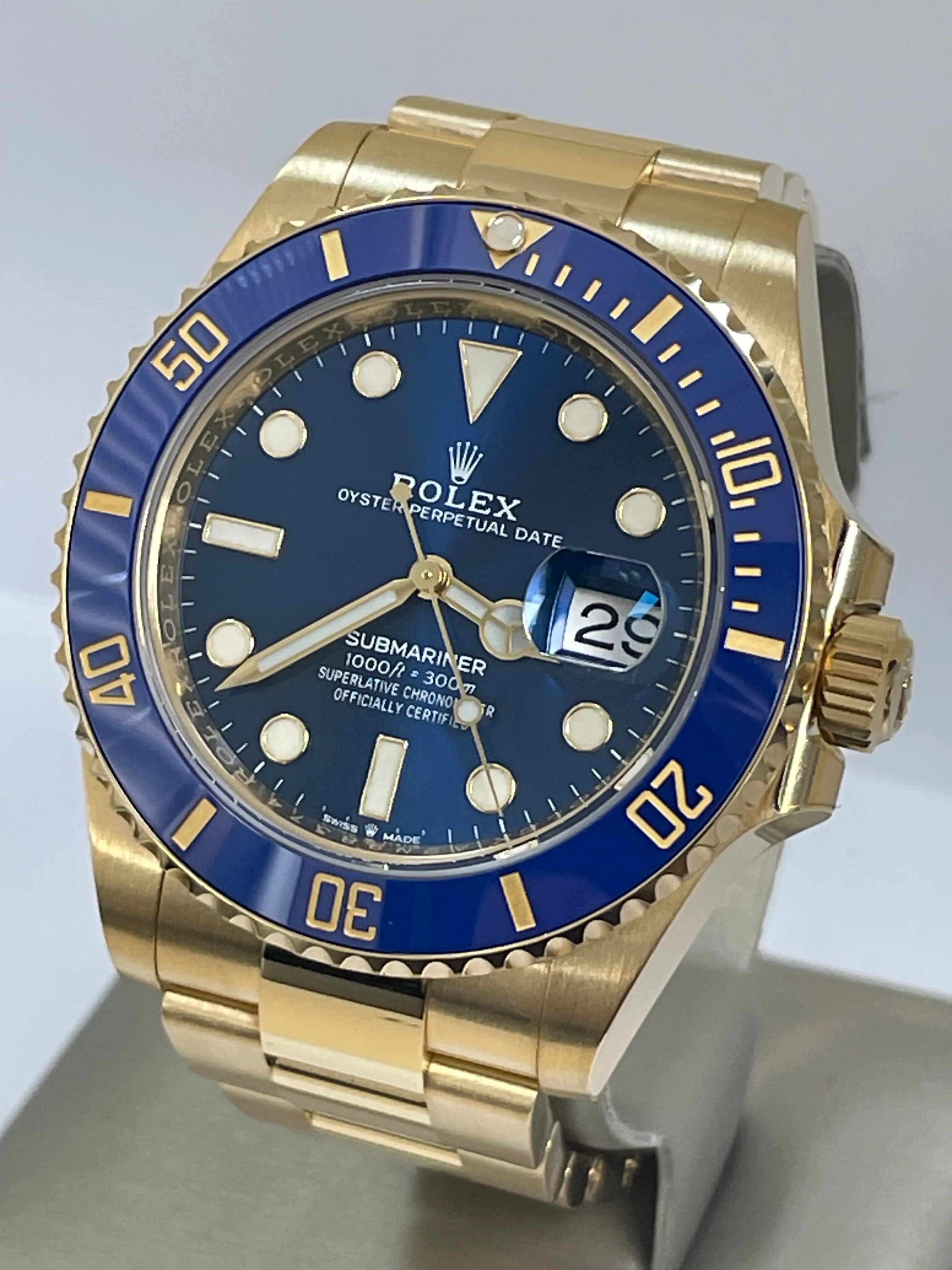 Rolex Yellow Gold Submariner Date - 2023 - Blue Bezel - Blue Dial - 126618LB