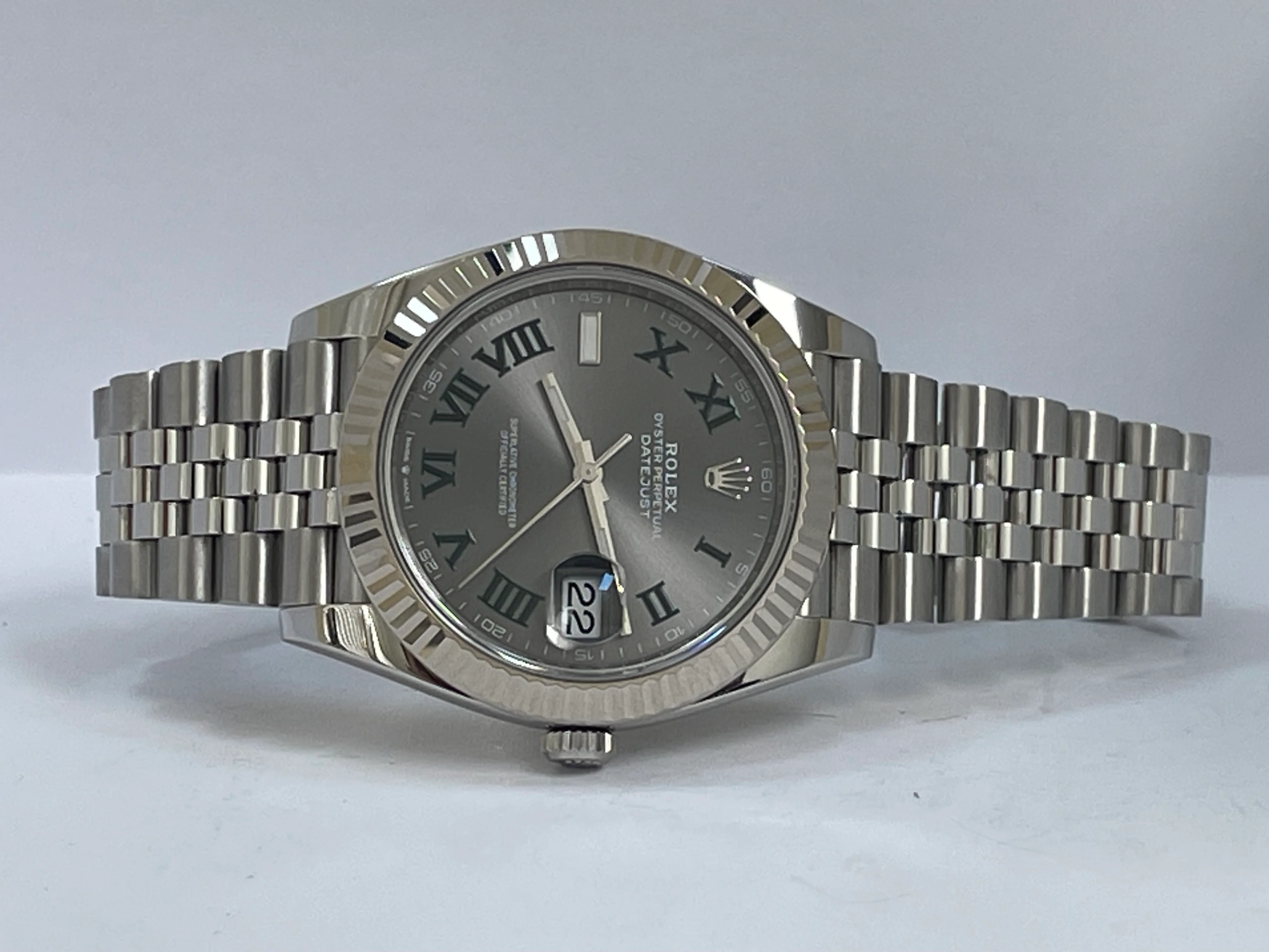 Rolex Steel and White Gold Datejust 41 - 2023 - Fluted Bezel - 