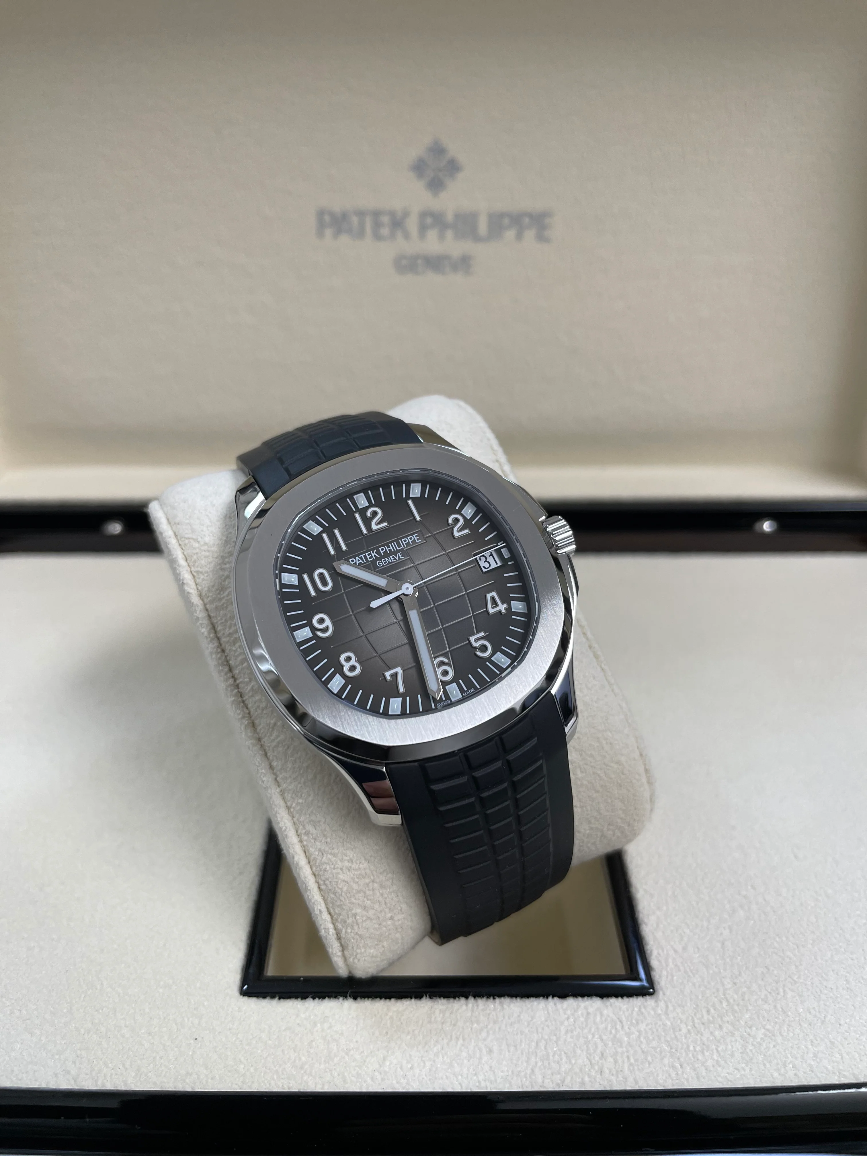 Patek Philippe Men's Aquanaut - 2023 - Black Embossed Dial - Tropical Composite Black Strap - 5167A-001