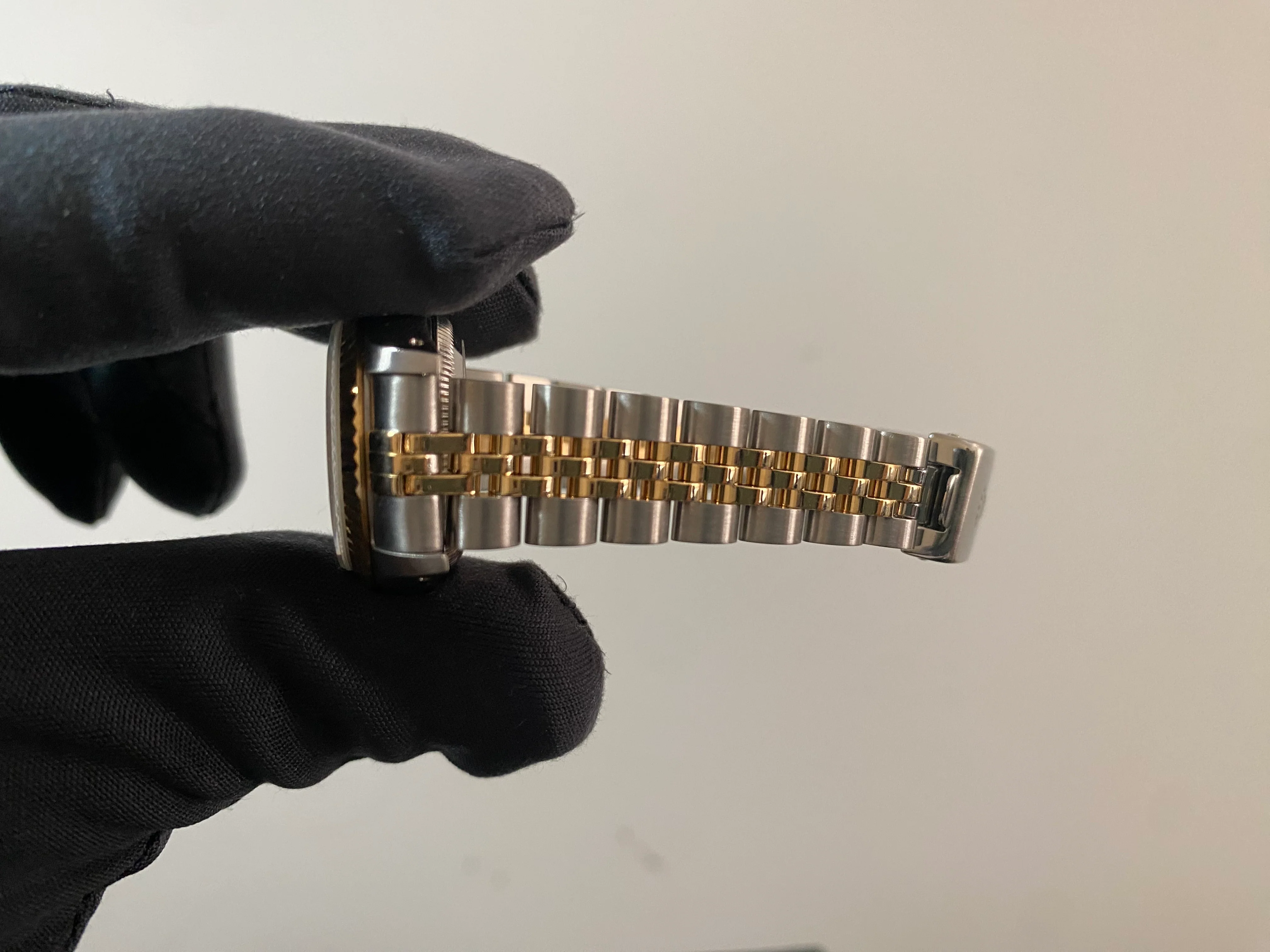 Rolex Steel and Yellow Gold Lady-Datejust - S serial - Fluted Bezel - Champagne Roman Dial - Jubilee Bracelet - 69173