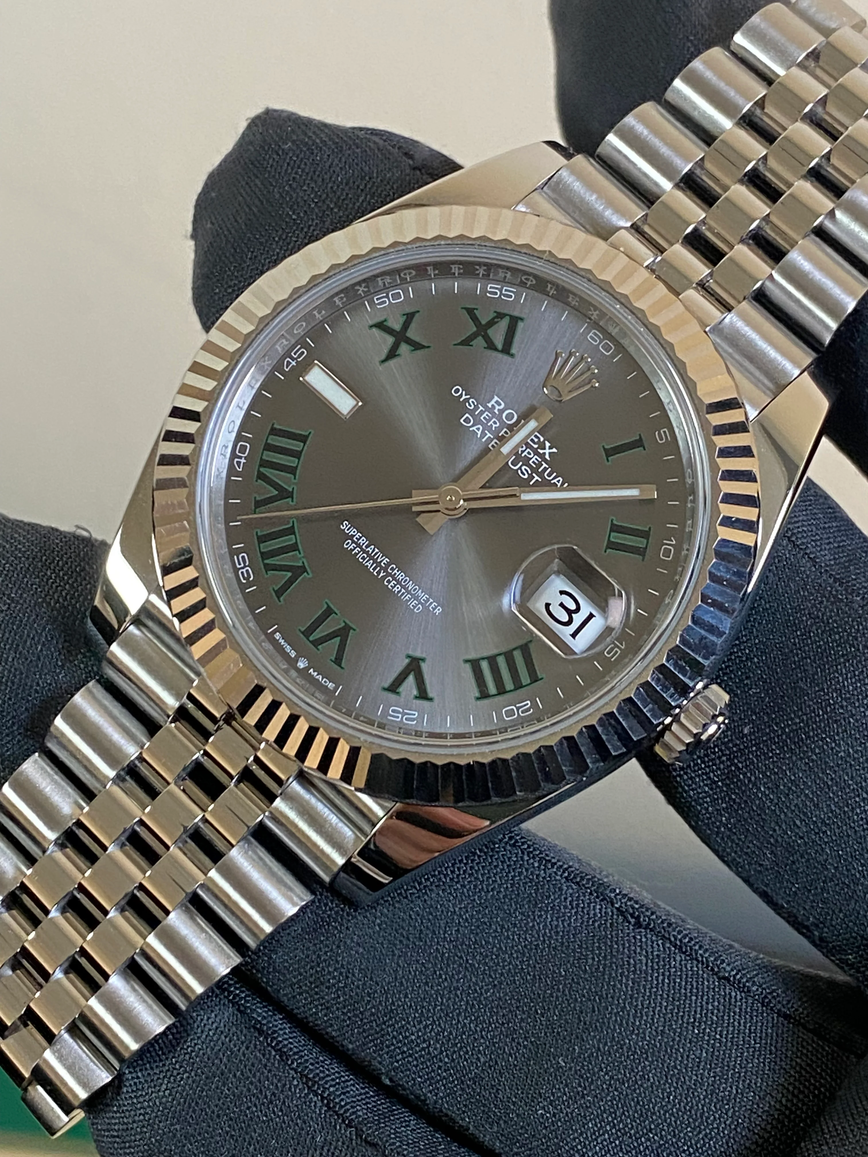 Rolex Steel and White Gold Datejust 41 - 2024 - Fluted Bezel - 