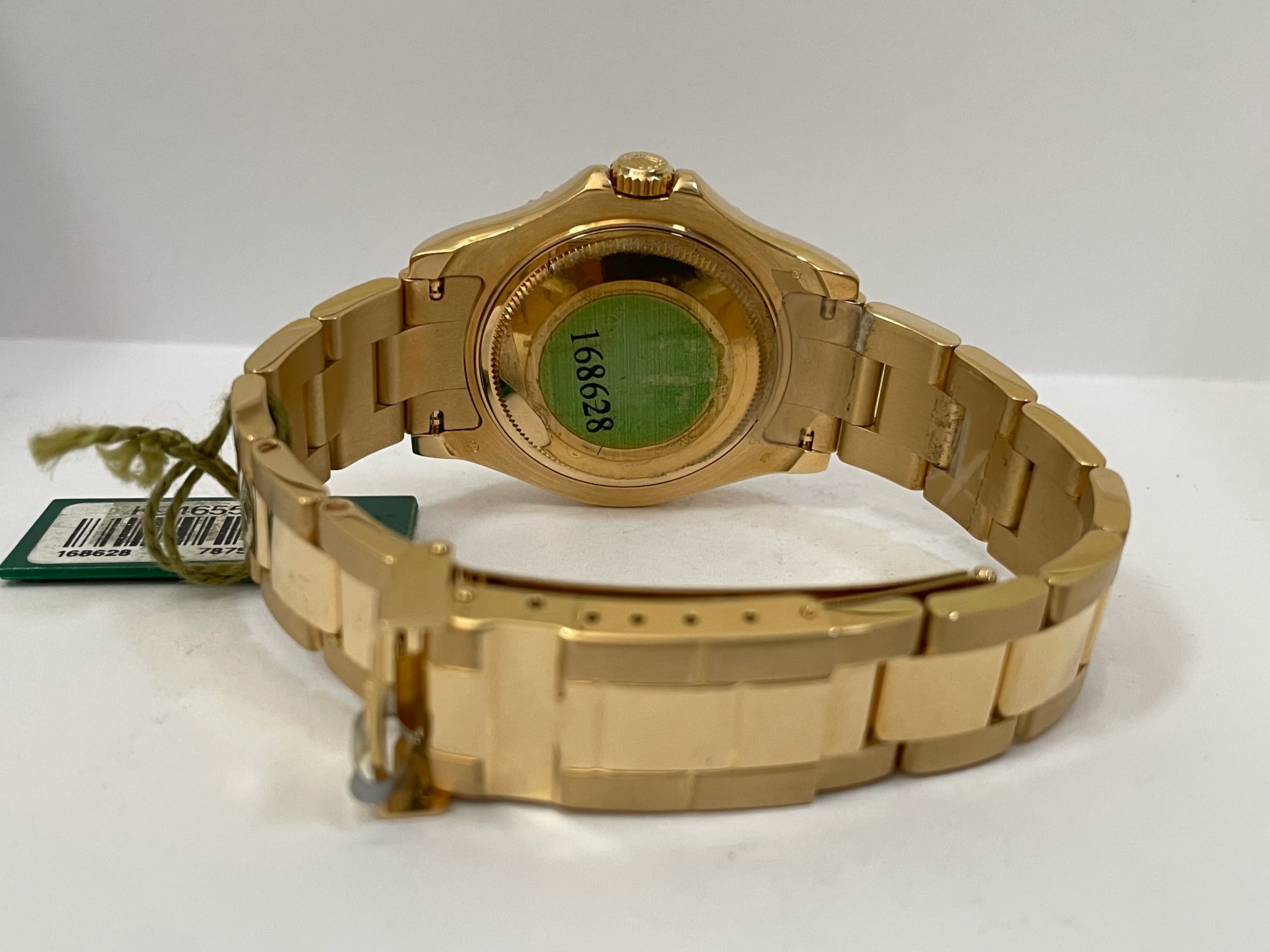 Rolex Yellow Gold Lady Yacht-Master 35 - 2001 - Blue Dial - 168628