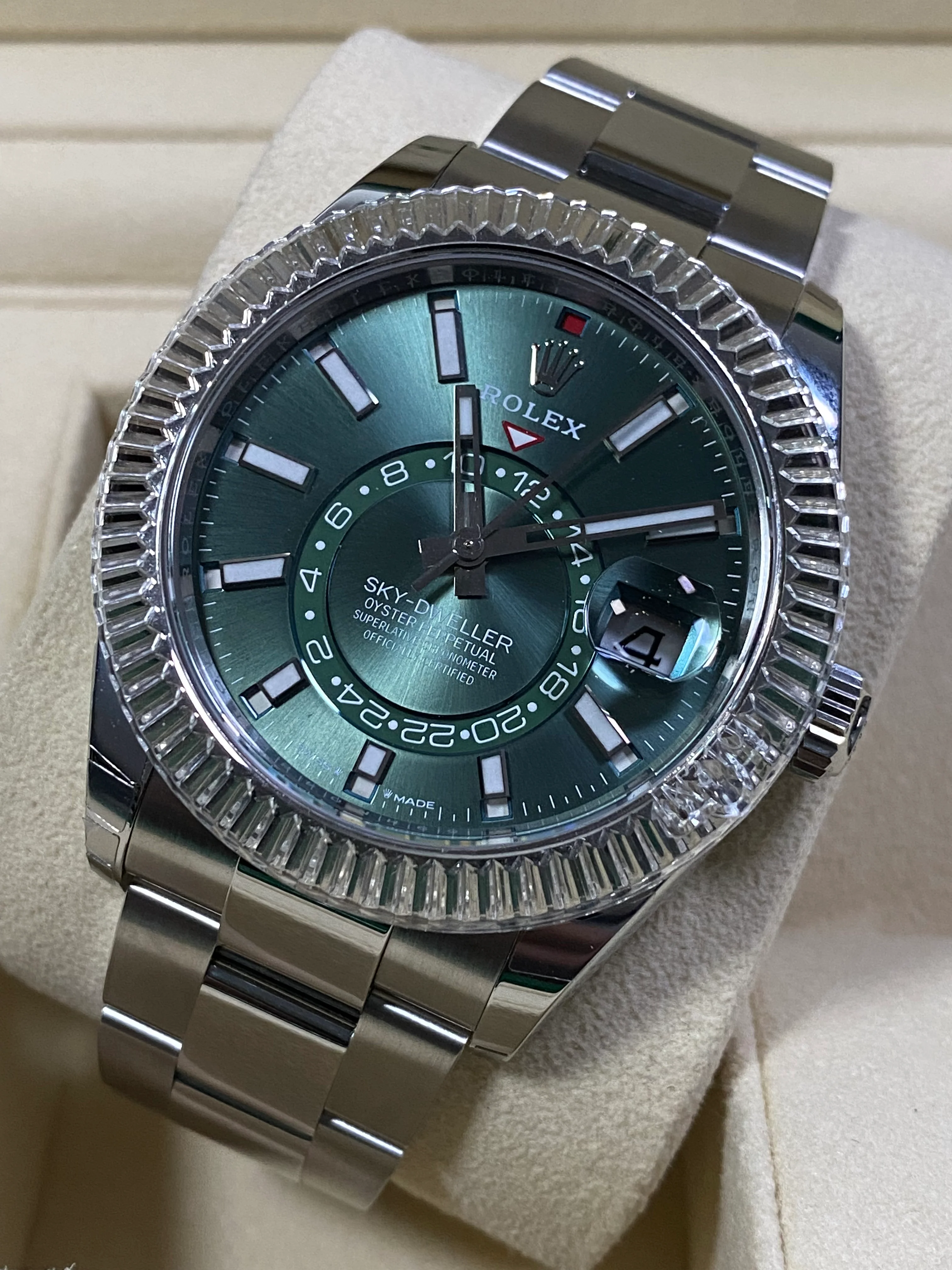 Rolex Steel Sky-Dweller - 2023 - Mint Green Dial - Oyster Bracelet - 336934