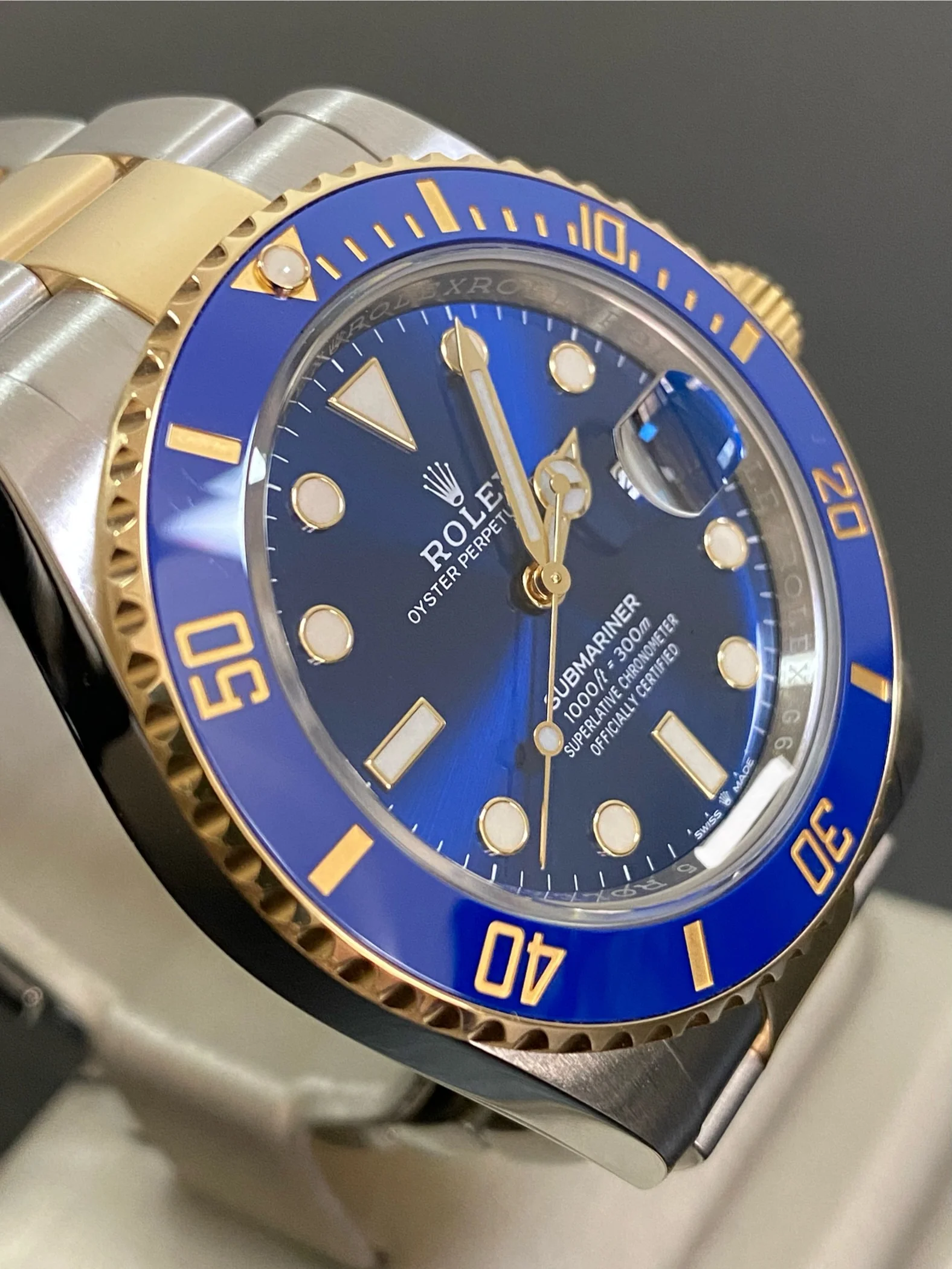 Rolex Steel and Yellow Gold Submariner Date - Blue Bezel - Blue Dial - 126613LB
