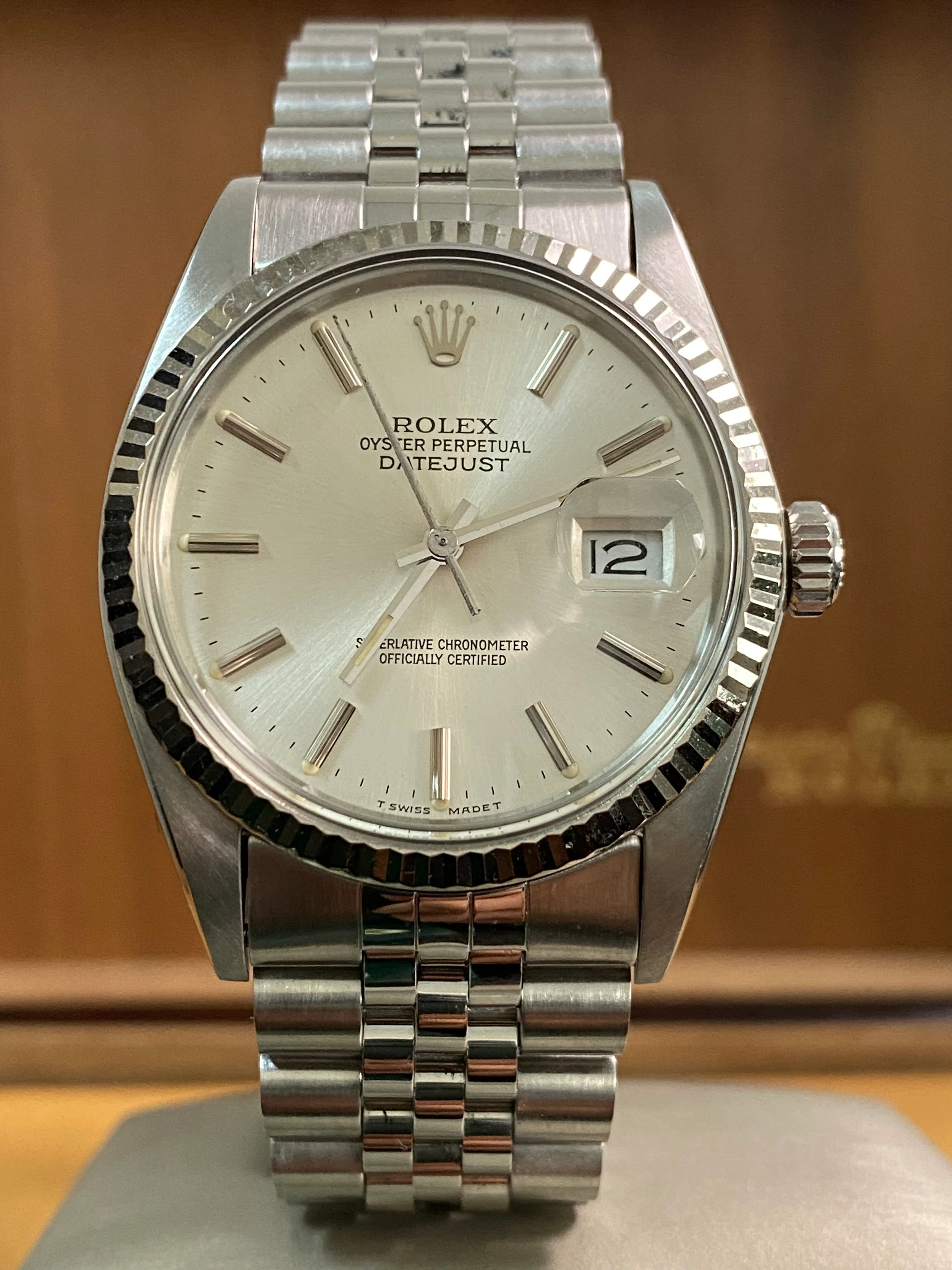 Rolex Steel Datejust 36 - 1985 - Fluted Bezel - Silver Index Dial - Jubilee Bracelet - 16014