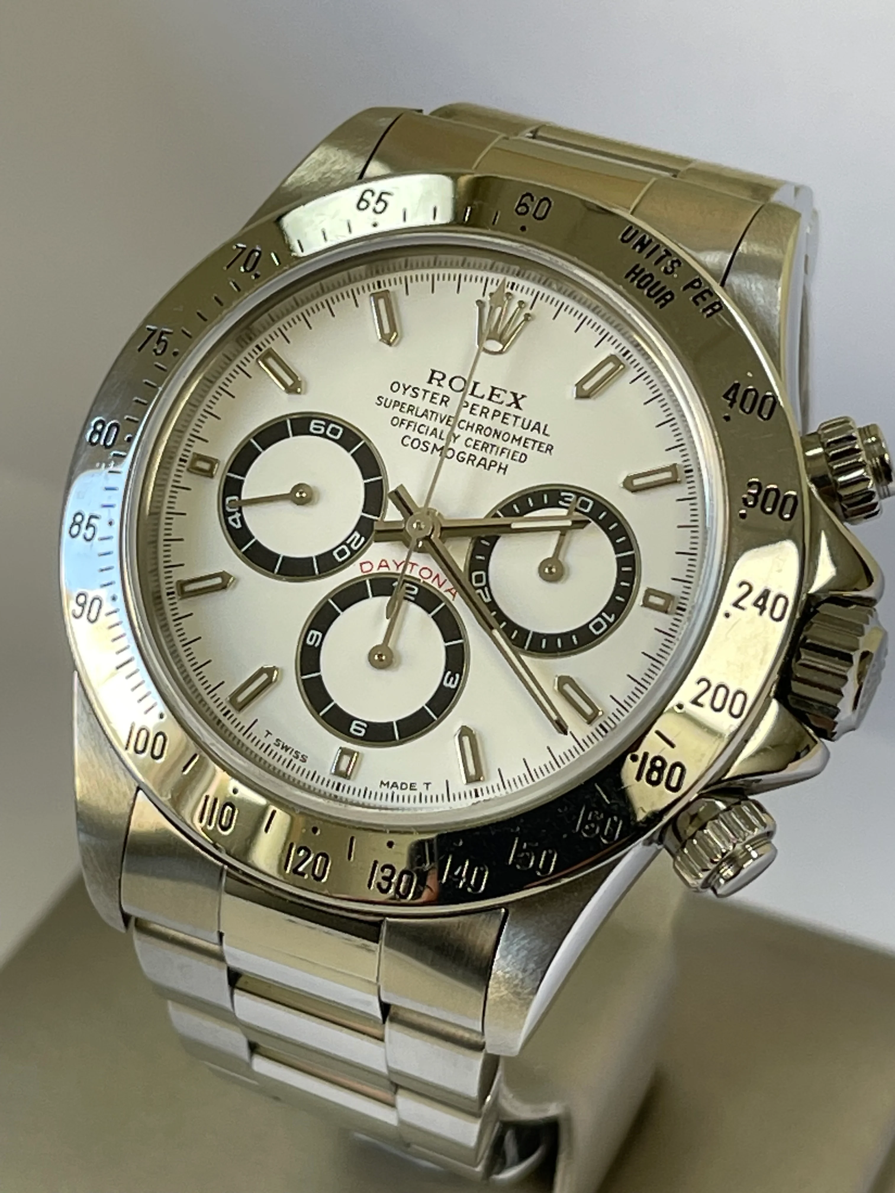 Rolex Steel Cosmograph Daytona - 1996 - Zenith White Dial - 16520