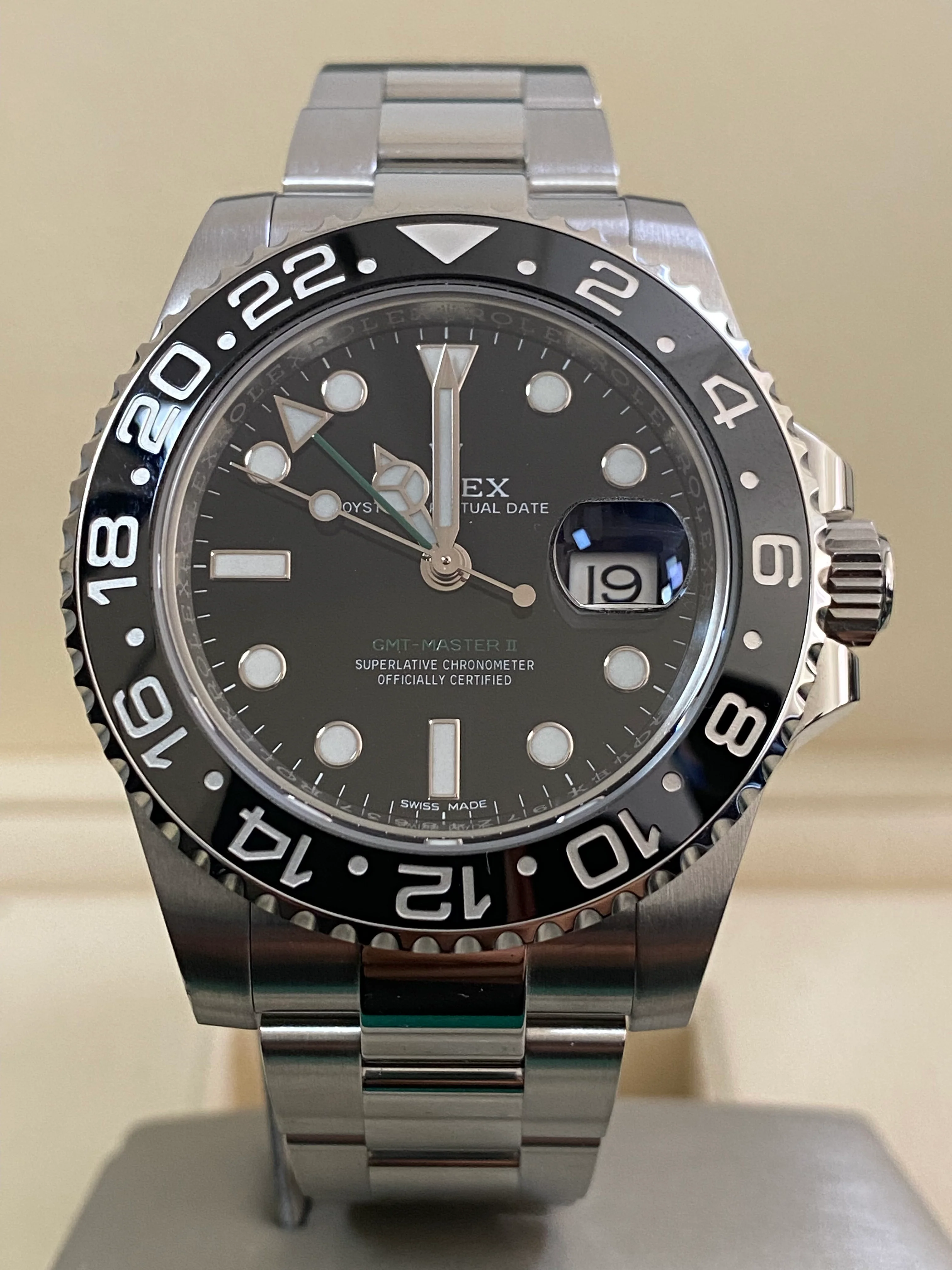 Rolex Steel GMT-Master II - 2019 - Black Bezel - Black Dial - Oyster Bracelet - 116710LN *FULL SET*
