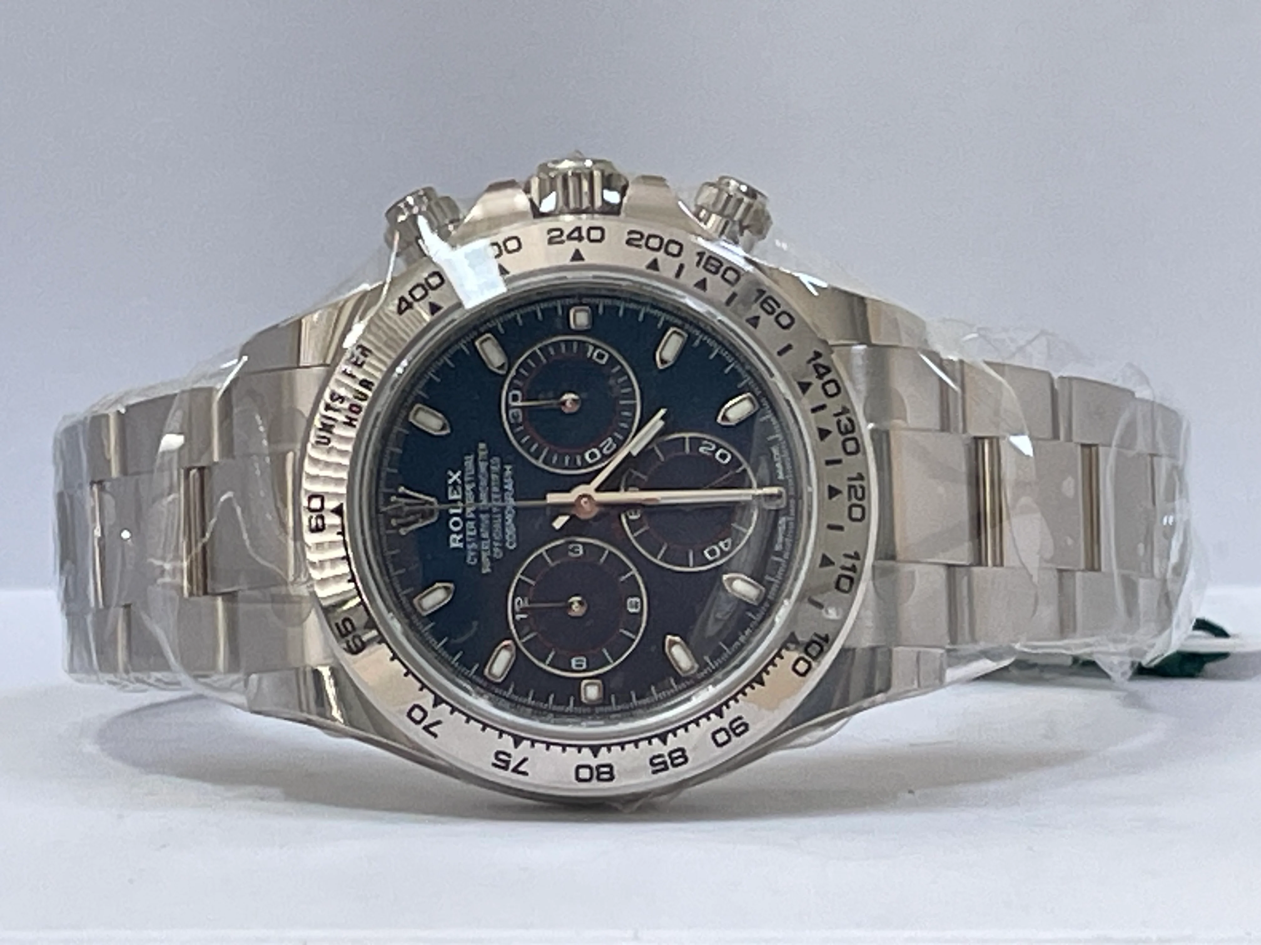 Rolex White Gold Cosmograph Daytona - 2023 - Blue Index Dial - 116509 *PARTIAL STICKERS*