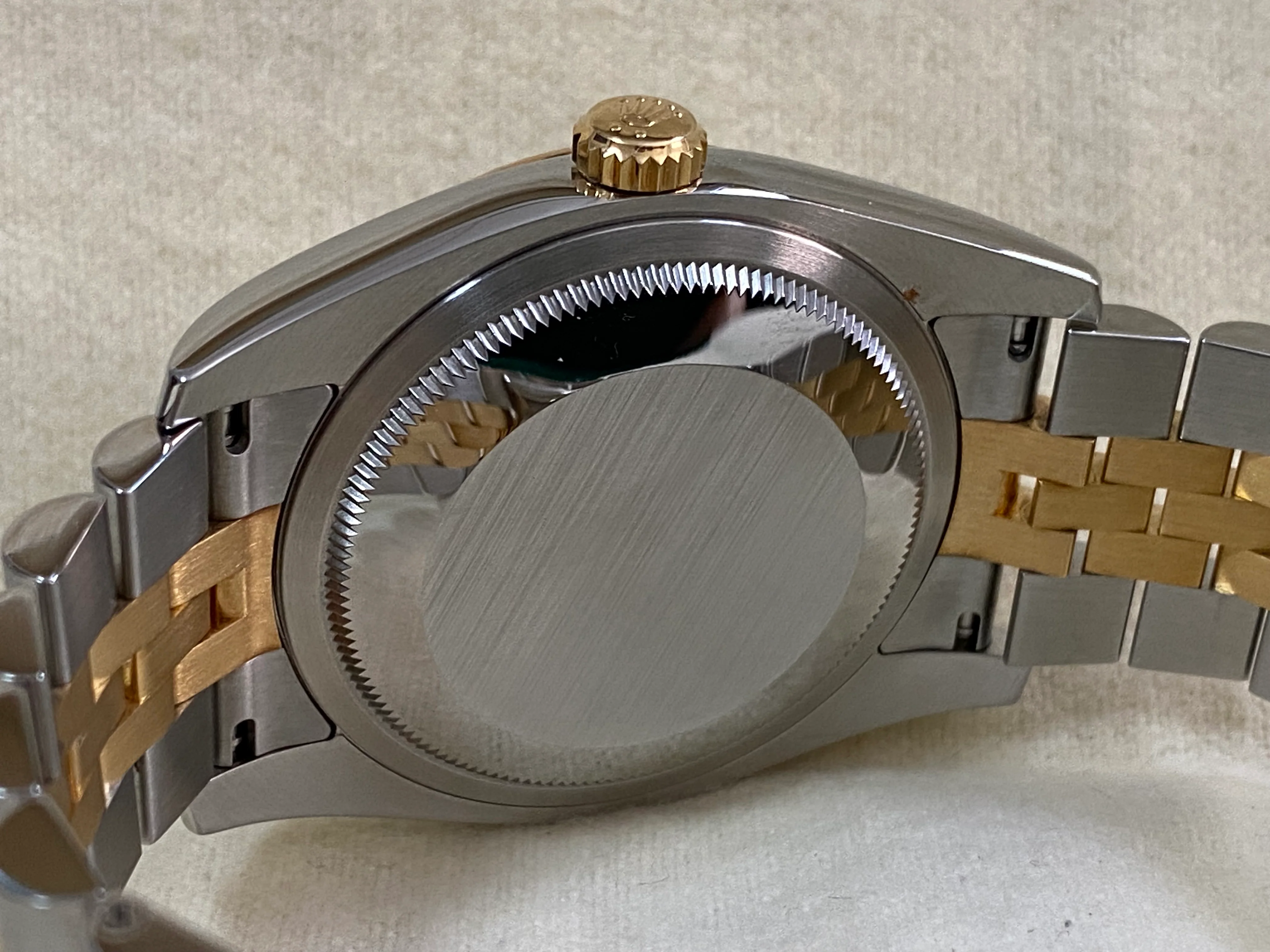 Rolex Steel and Yellow Gold Datejust 36 - 2017 - Fluted Bezel - White Roman Dial - Jubilee Bracelet - 116233 *UNPOLISHED*