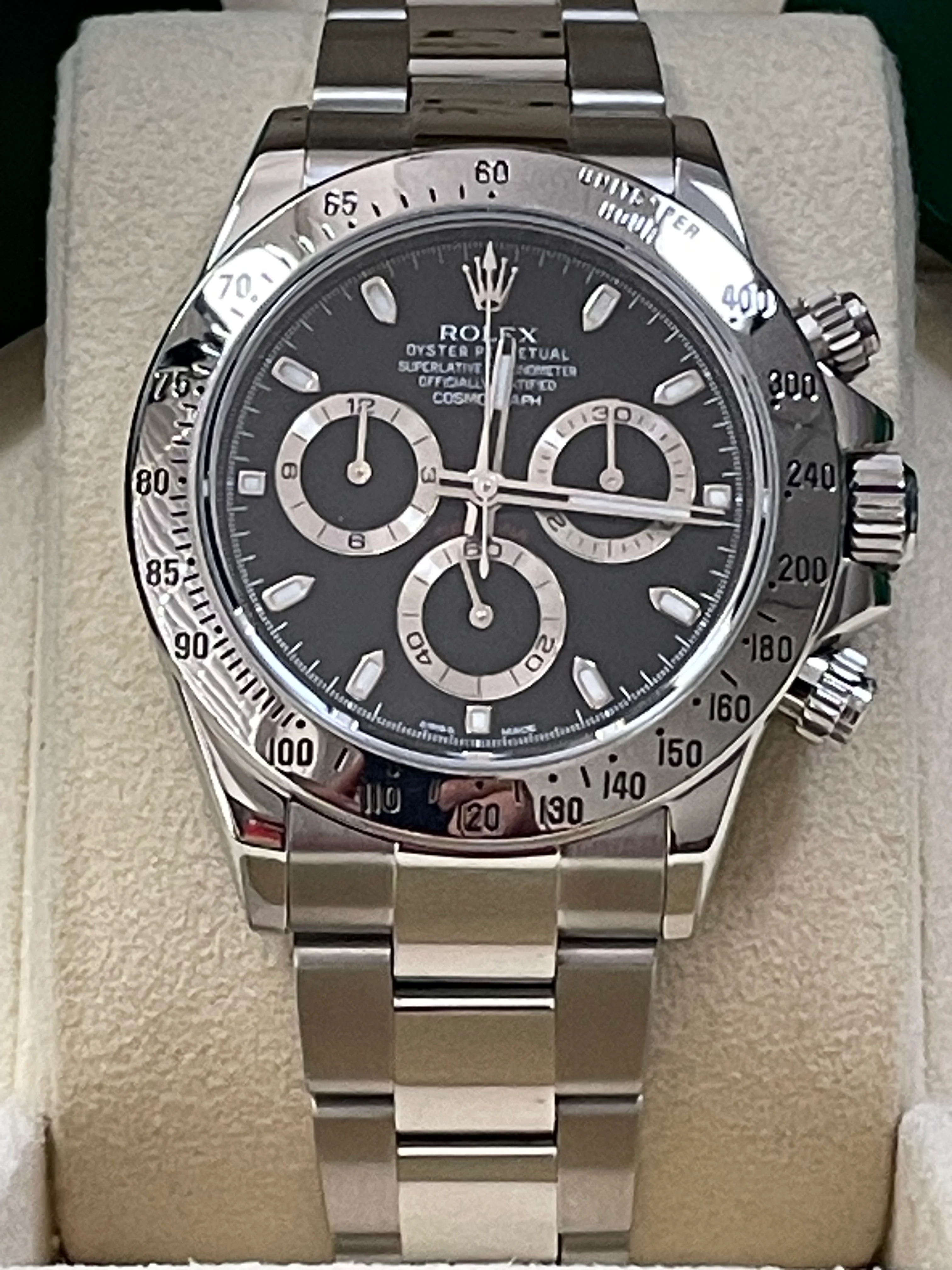 Rolex Steel Cosmograph Daytona - 2013 - Black Index Dial - 116520 